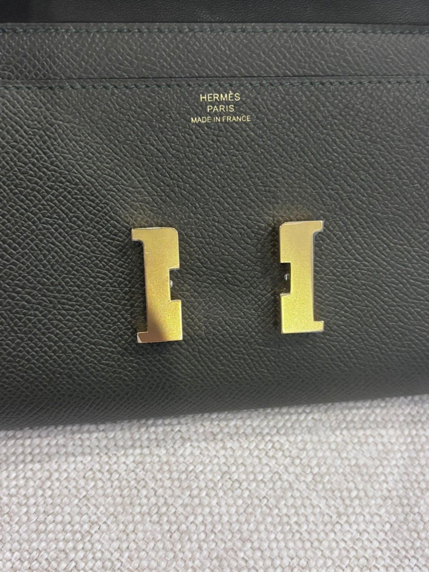 Hermes Constance “To Go” Wallet Vert De Gris GHW - Carly Julia Sells Stuff, LLC
