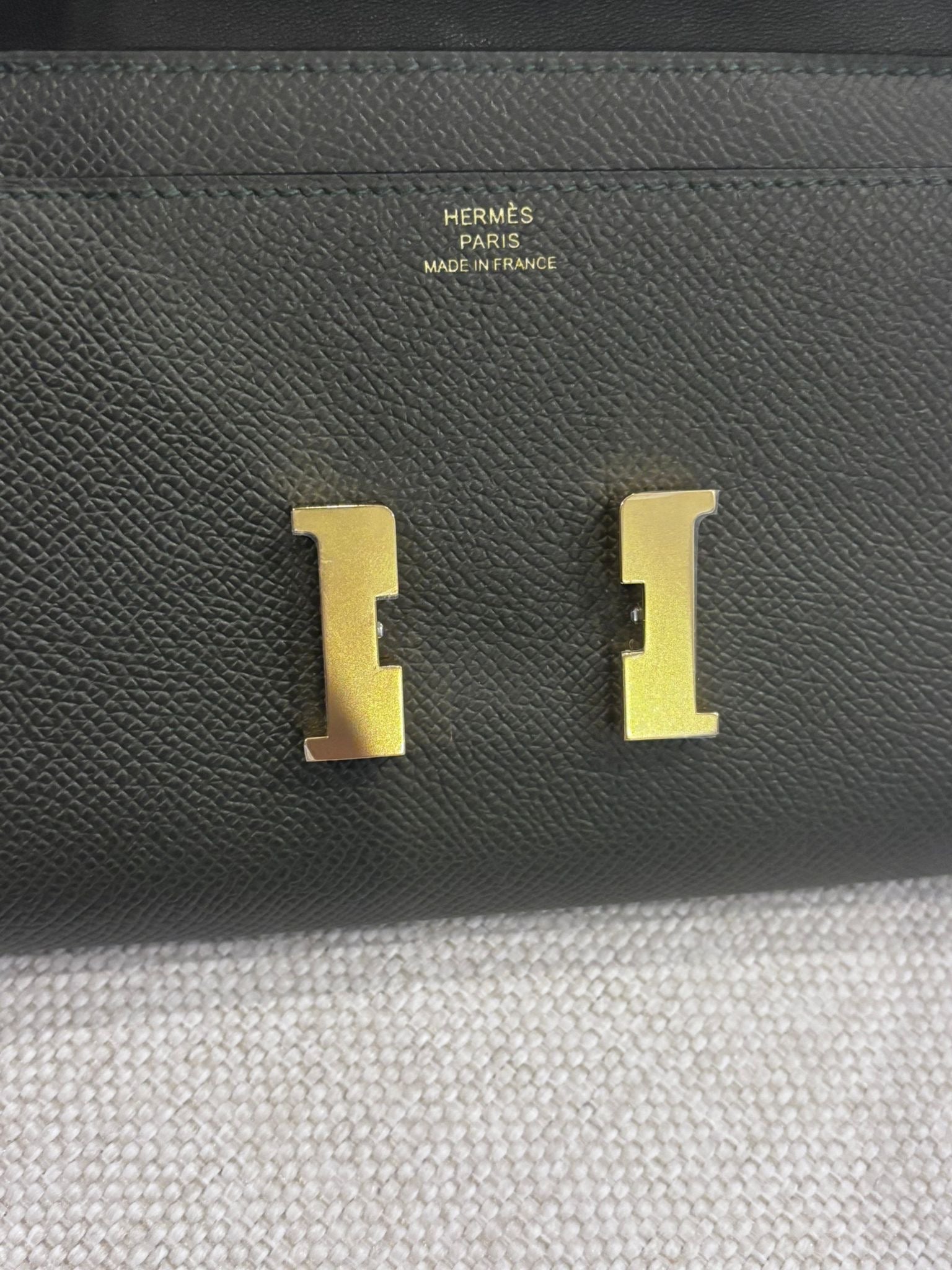 Hermes Constance “To Go” Wallet Vert De Gris GHW - Carly Julia Sells Stuff, LLC