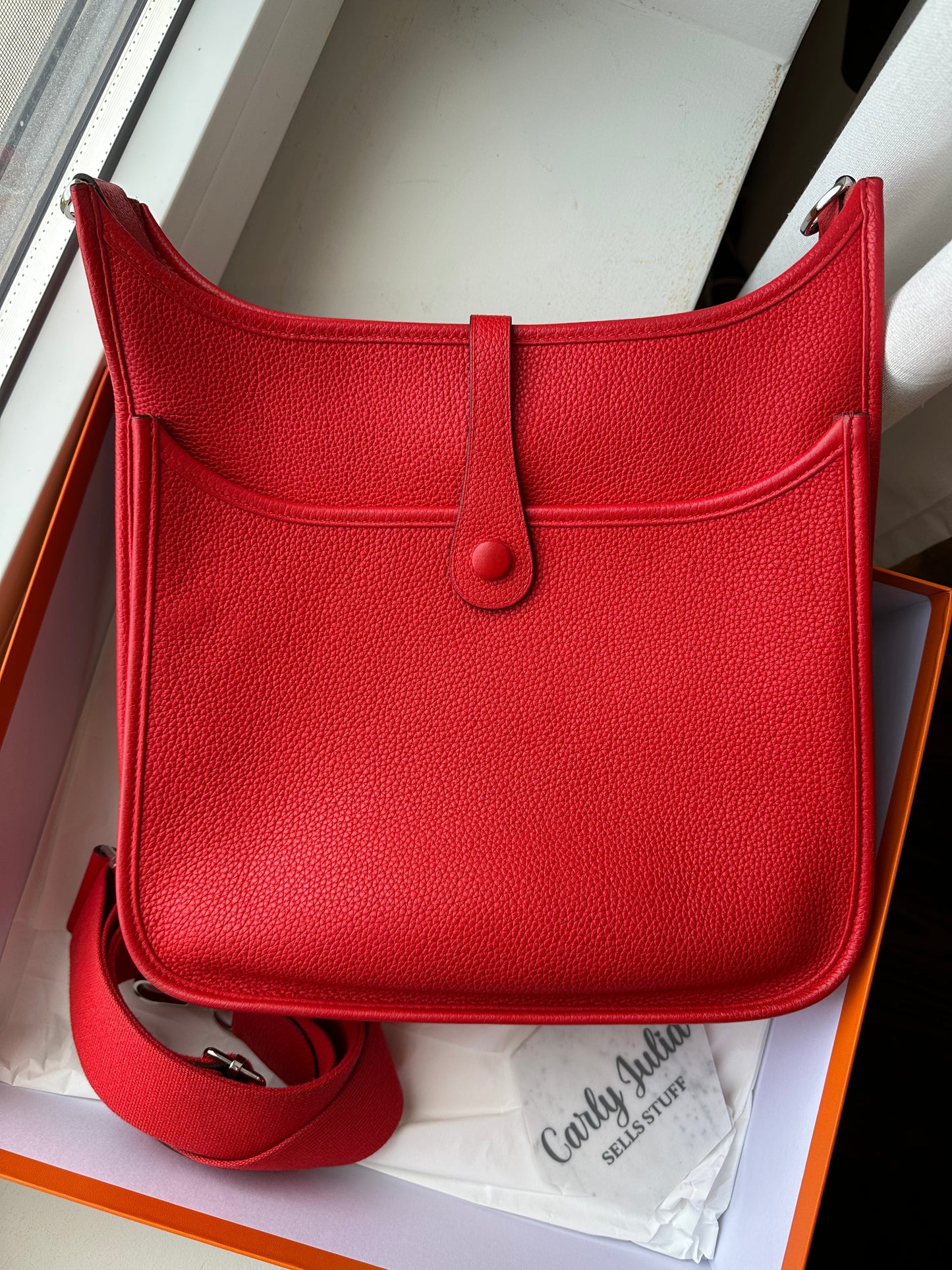 Hermes Evelyne 29 PM Red PHW - Carly Julia Sells Stuff, LLC