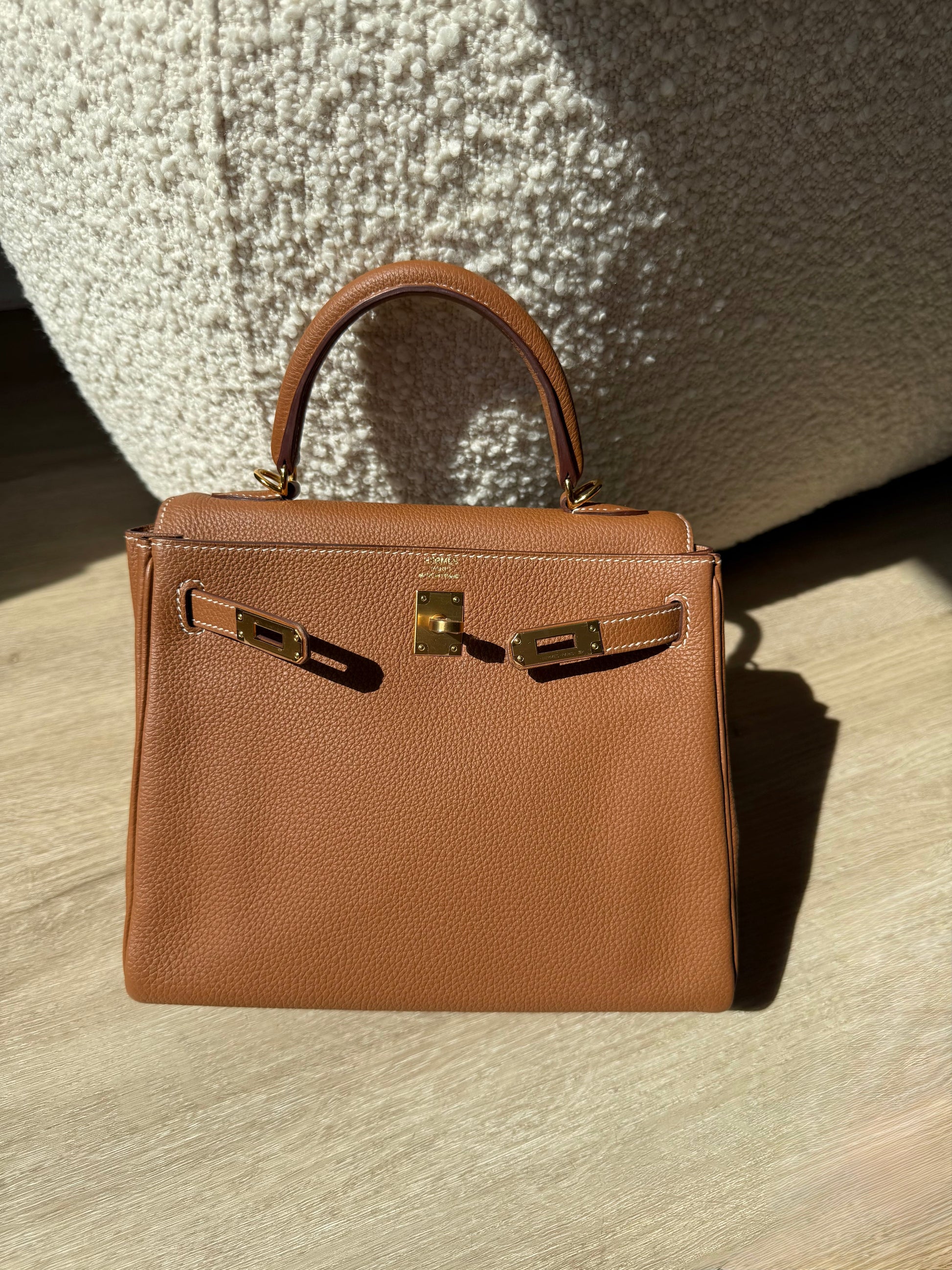 Hermes Kelly 25 Togo Retourne Gold GHW - Carly Julia Sells Stuff, LLC