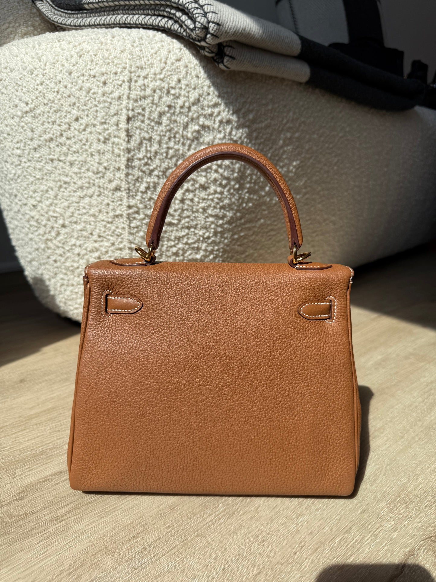 Hermes Kelly 25 Togo Retourne Gold GHW - Carly Julia Sells Stuff, LLC