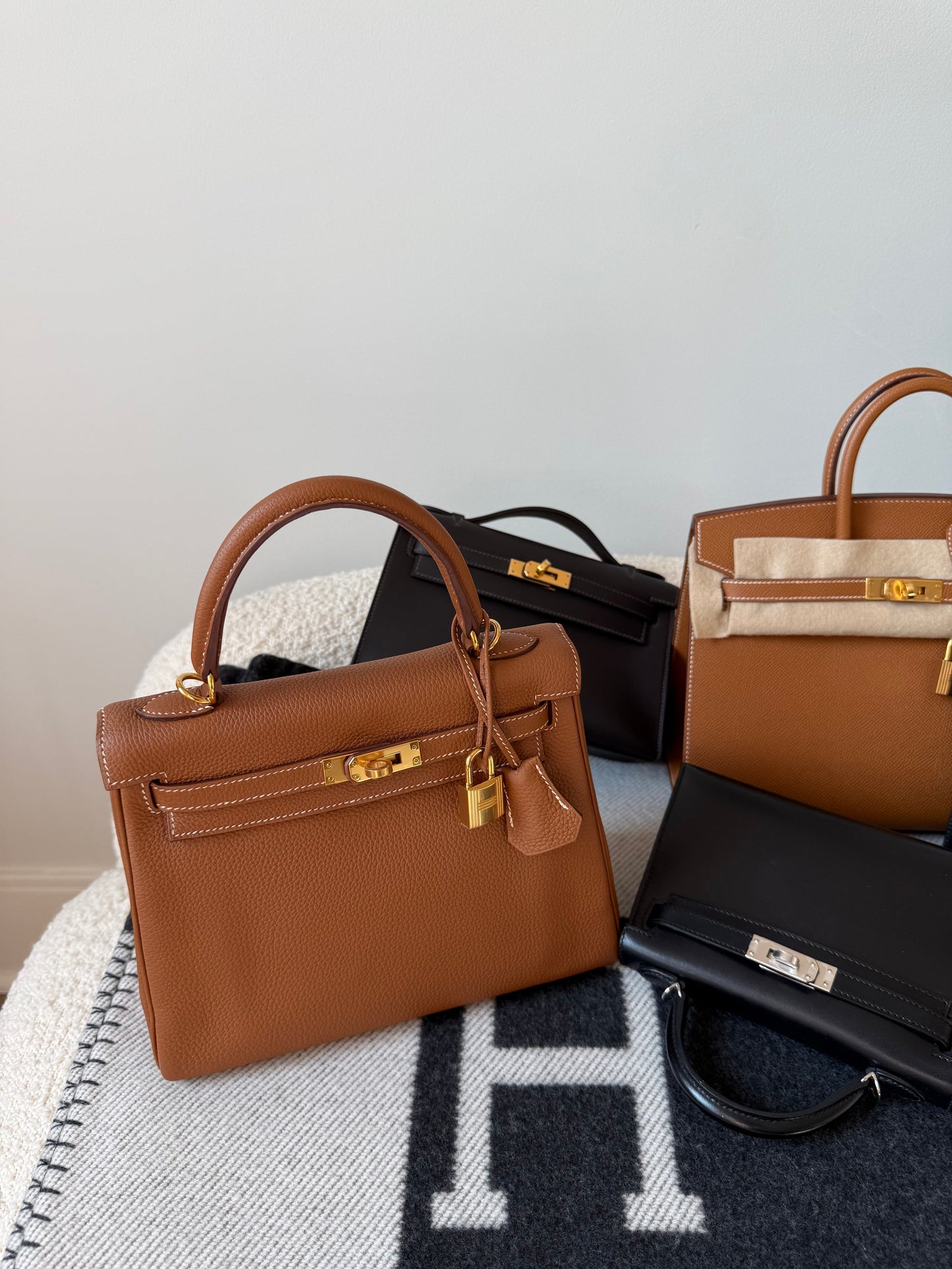 Hermes Kelly 25 Togo Retourne Gold GHW - Carly Julia Sells Stuff, LLC