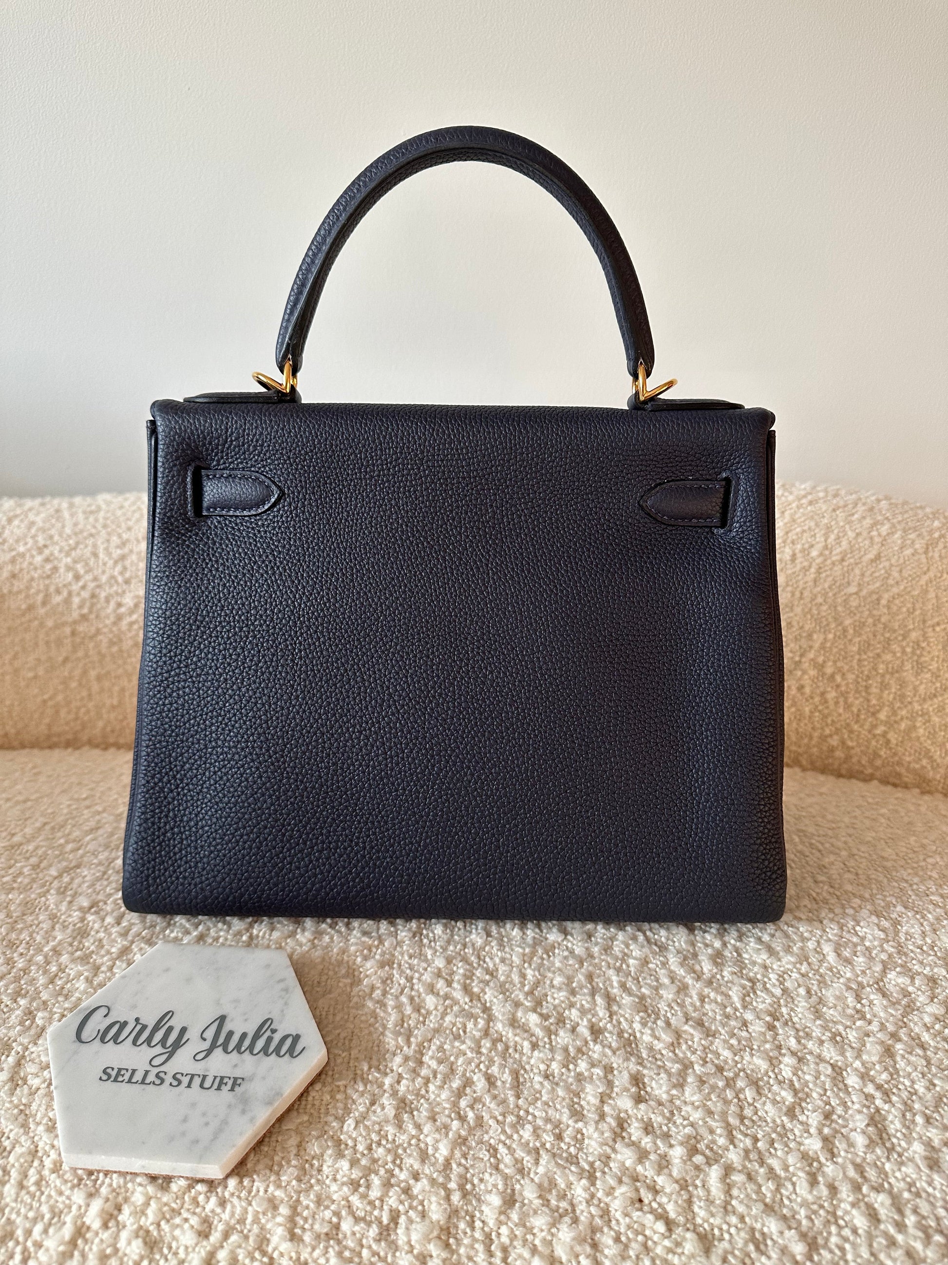 Hermes Kelly 28 Blue Nuit GHW - Carly Julia Sells Stuff, LLC