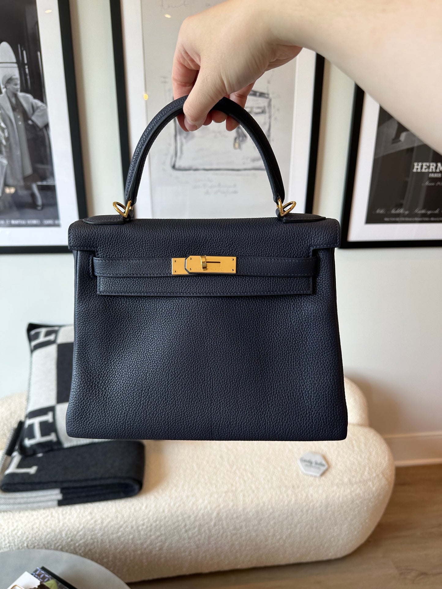 Hermes Kelly 28 Blue Nuit GHW - Carly Julia Sells Stuff, LLC