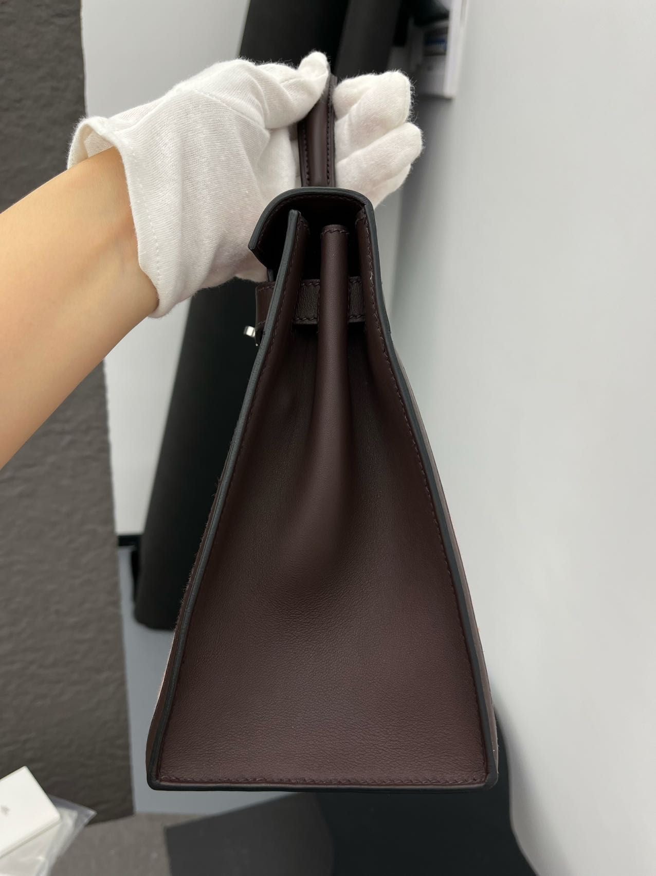 Hermes Kelly 28 Rouge Sellier Toile PHW - Carly Julia Sells Stuff, LLC