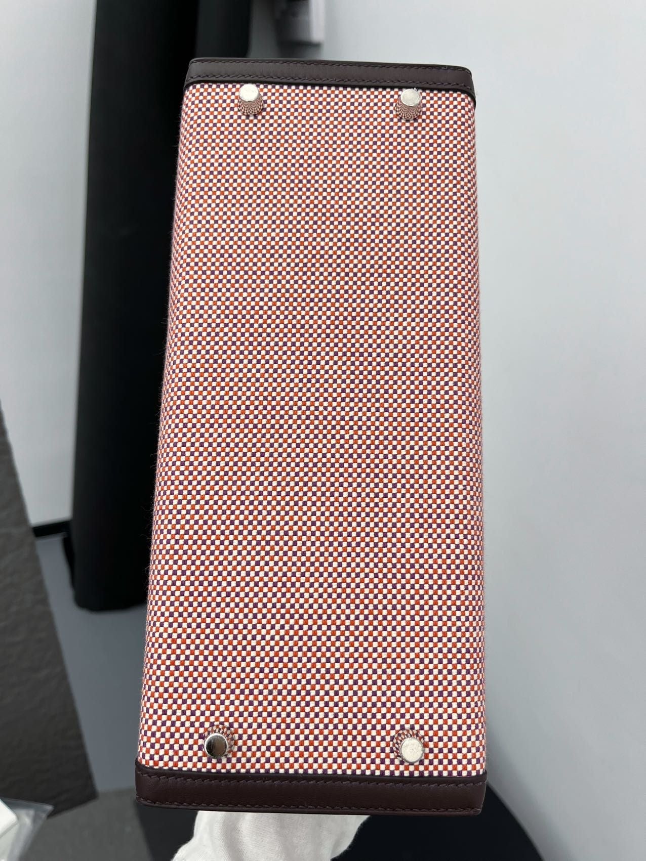 Hermes Kelly 28 Rouge Sellier Toile PHW - Carly Julia Sells Stuff, LLC