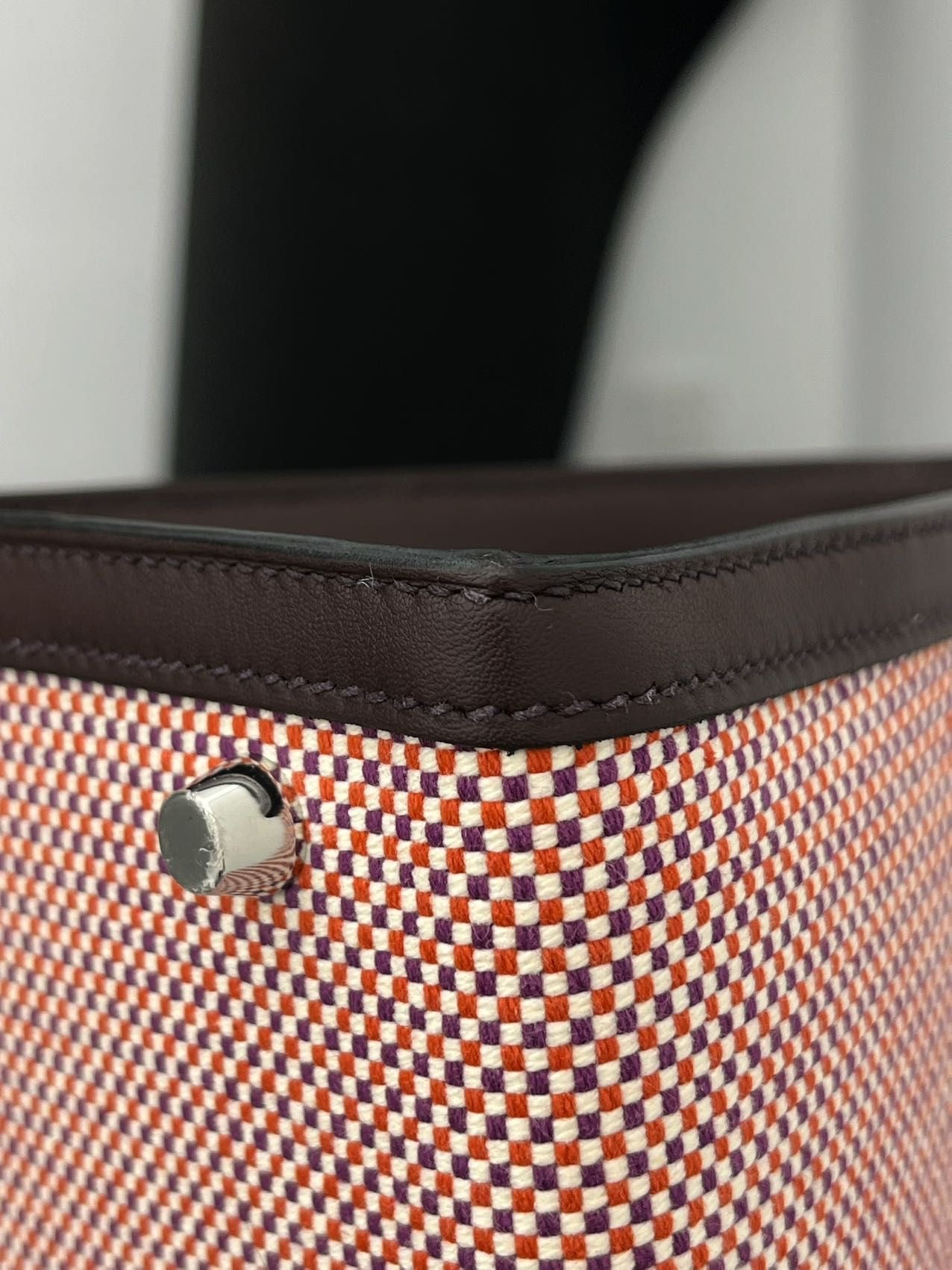 Hermes Kelly 28 Rouge Sellier Toile PHW - Carly Julia Sells Stuff, LLC