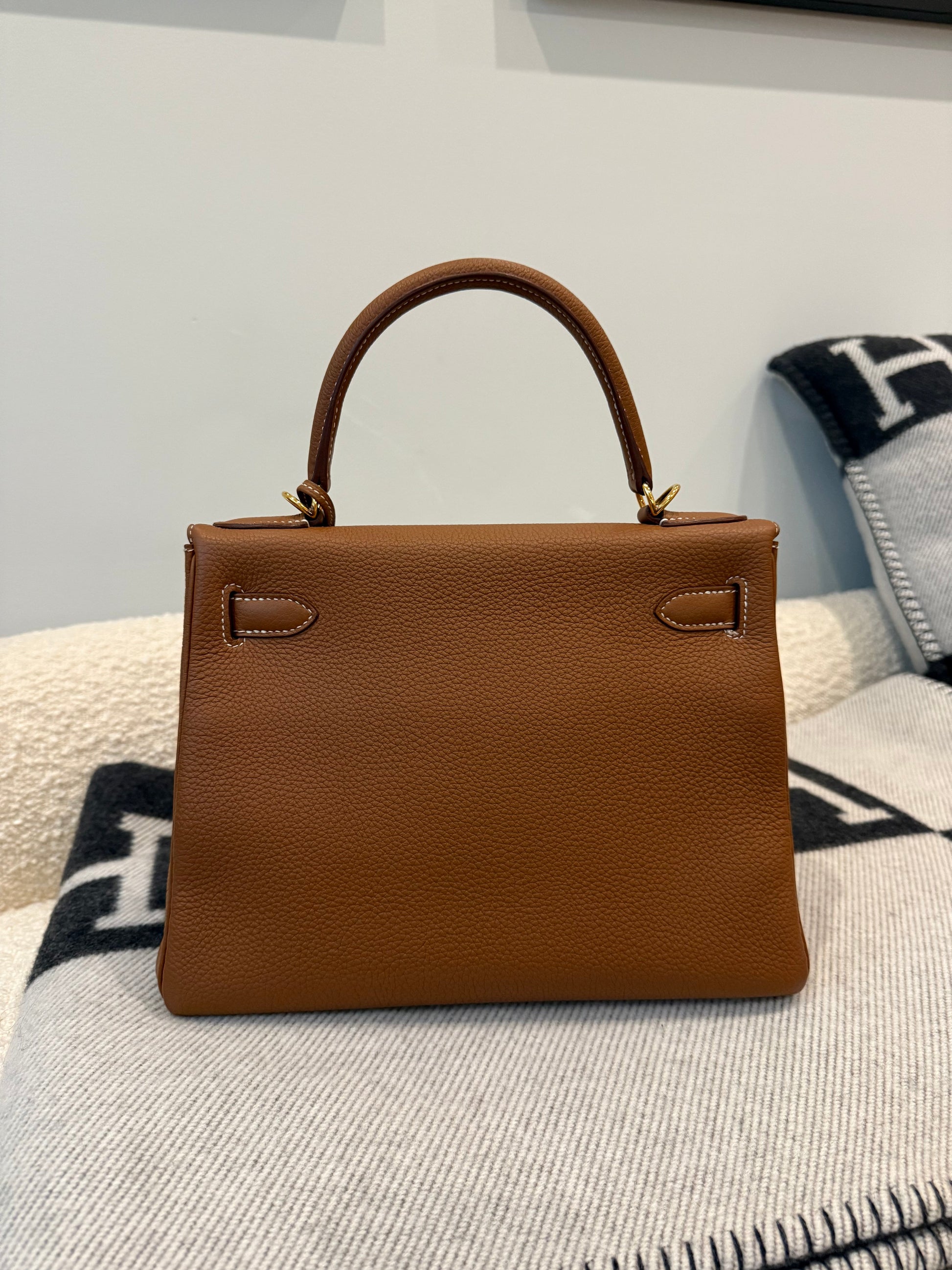 Hermes Kelly 28 Togo Retourne Gold on Gold - Carly Julia Sells Stuff, LLC