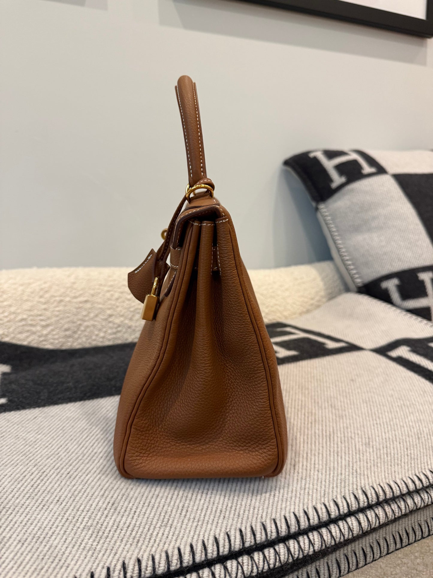 Hermes Kelly 28 Togo Retourne Gold on Gold - Carly Julia Sells Stuff, LLC