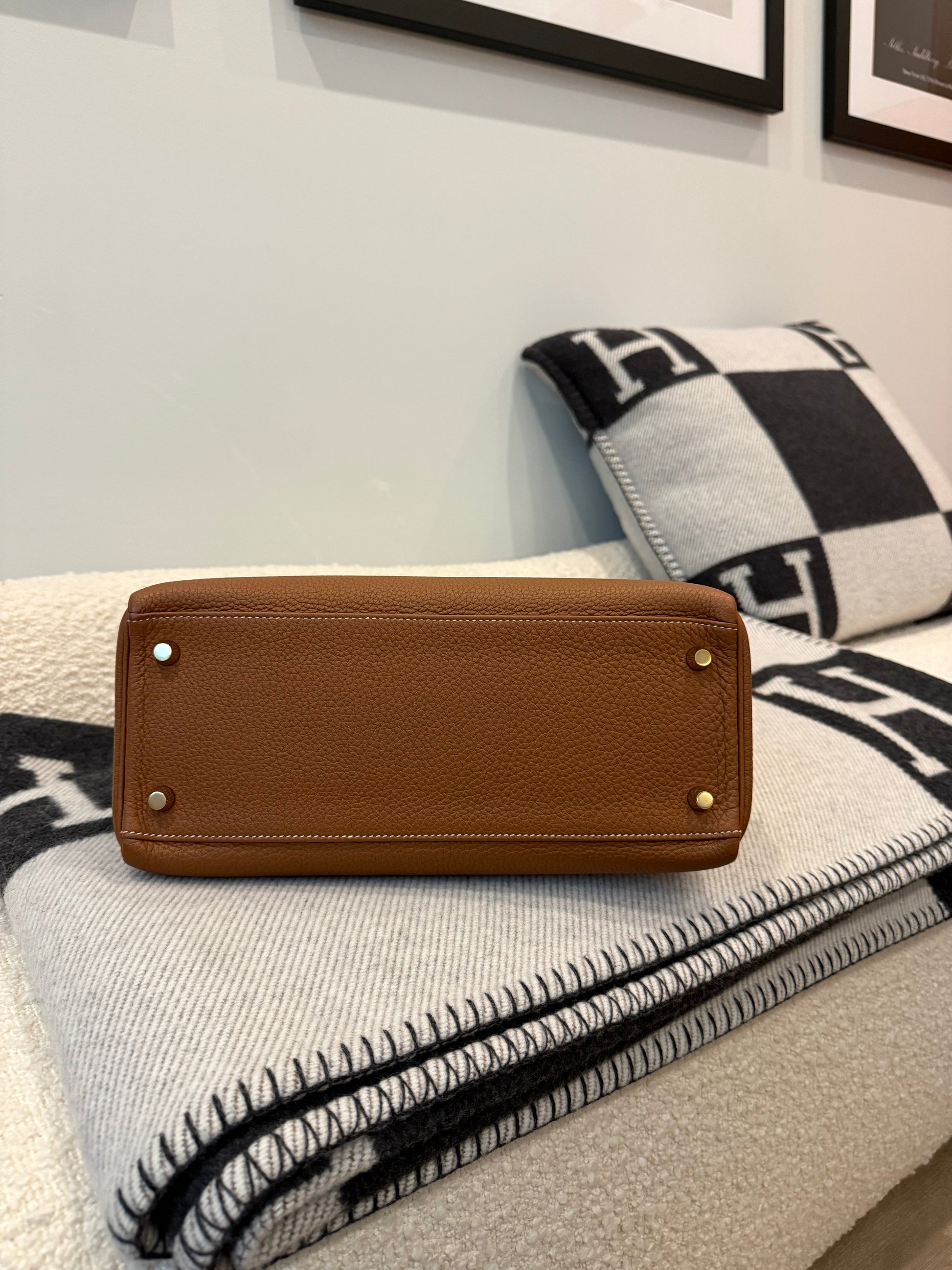 Hermes Kelly 28 Togo Retourne Gold on Gold - Carly Julia Sells Stuff, LLC