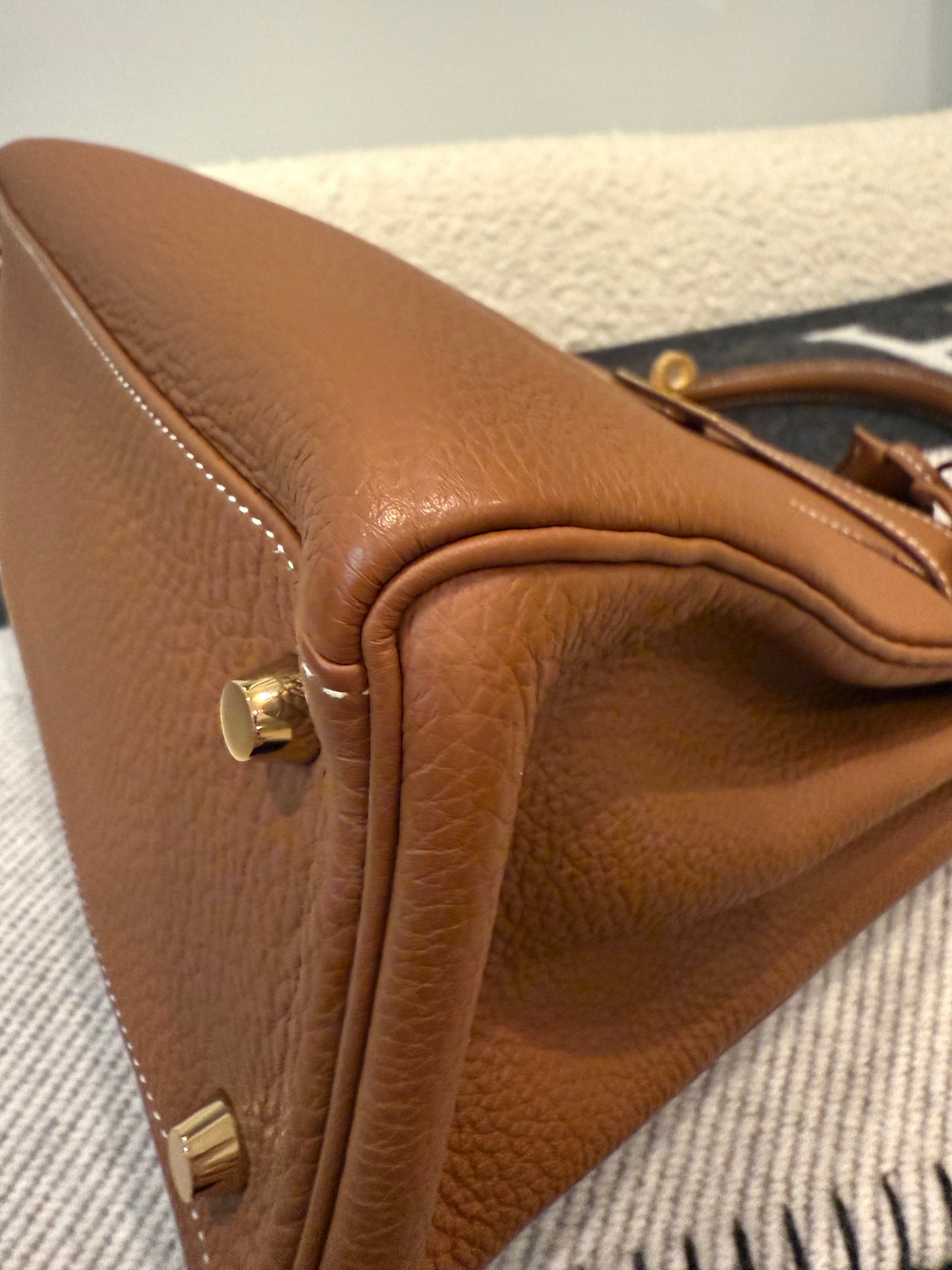 Hermes Kelly 28 Togo Retourne Gold on Gold - Carly Julia Sells Stuff, LLC