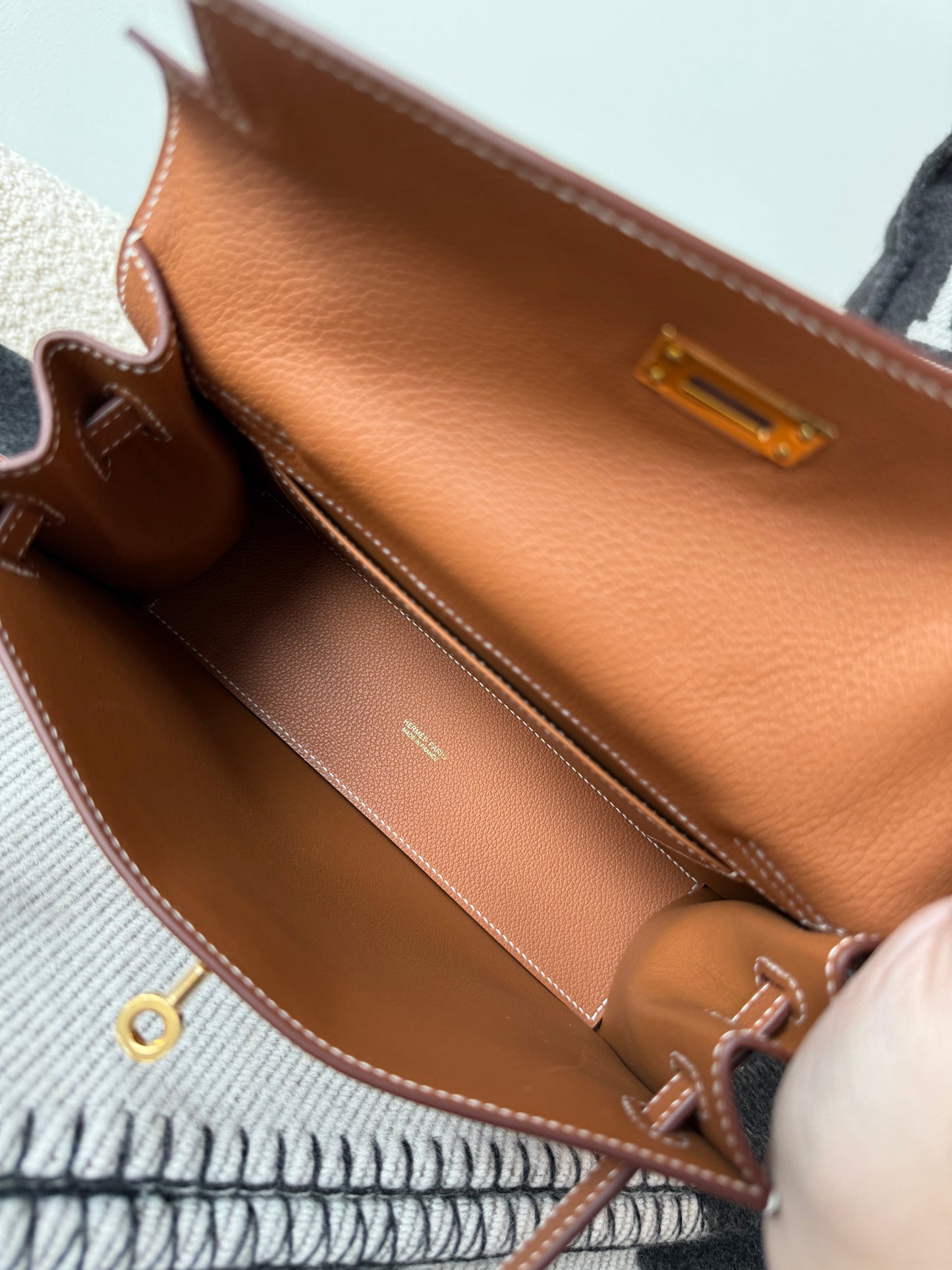 Hermes Kelly Danse Evercolor Gold on Gold - Carly Julia Sells Stuff, LLC