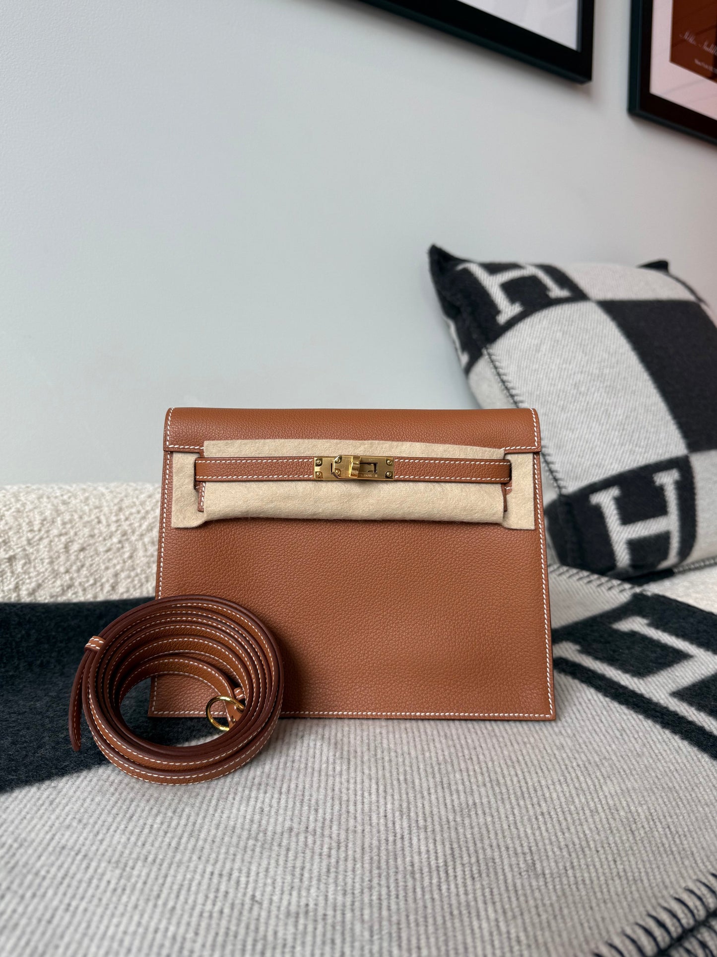 Hermes Kelly Danse Evercolor Gold on Gold - Carly Julia Sells Stuff, LLC