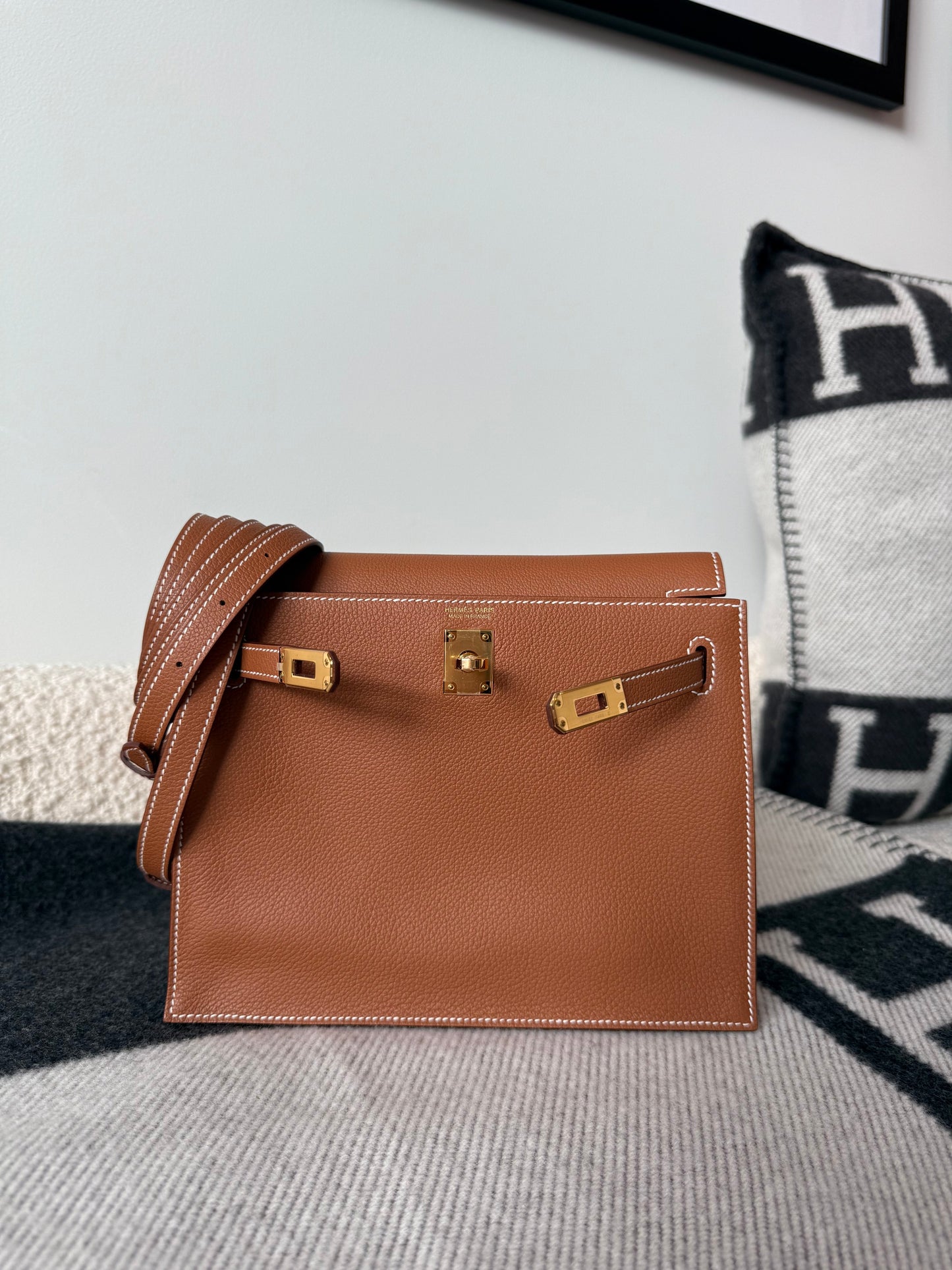 Hermes Kelly Danse Evercolor Gold on Gold - Carly Julia Sells Stuff, LLC