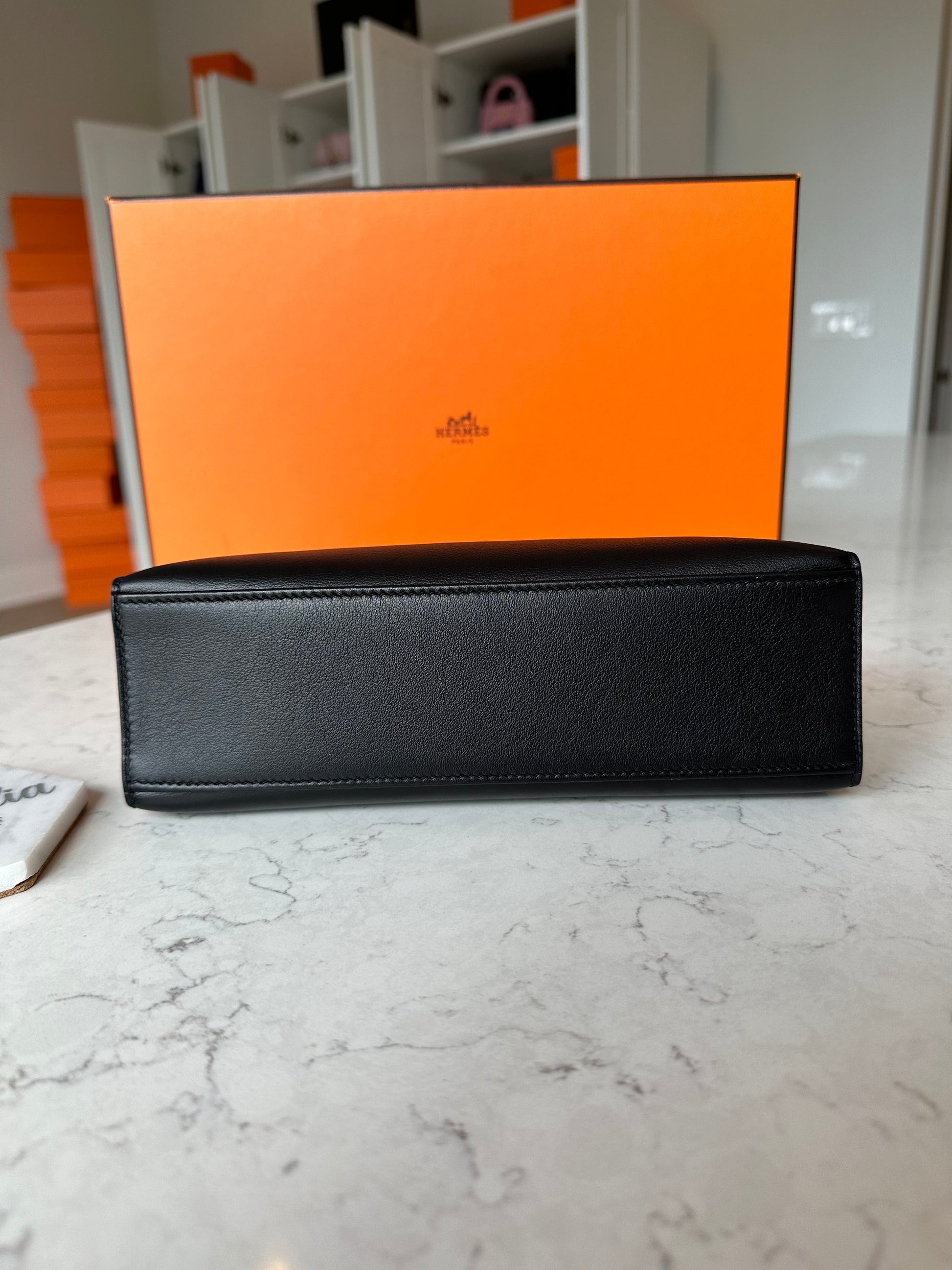 Hermes Kelly Pochette Noir GHW - Carly Julia Sells Stuff, LLC