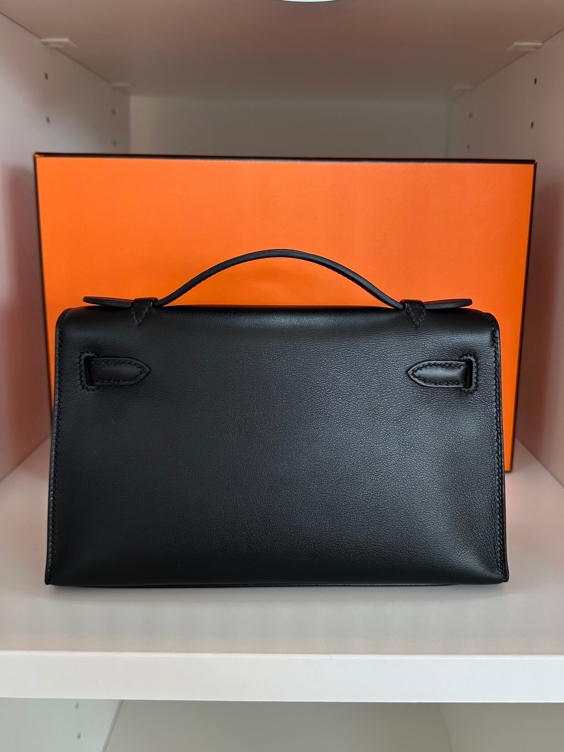 Hermes Kelly Pochette Noir GHW - Carly Julia Sells Stuff, LLC