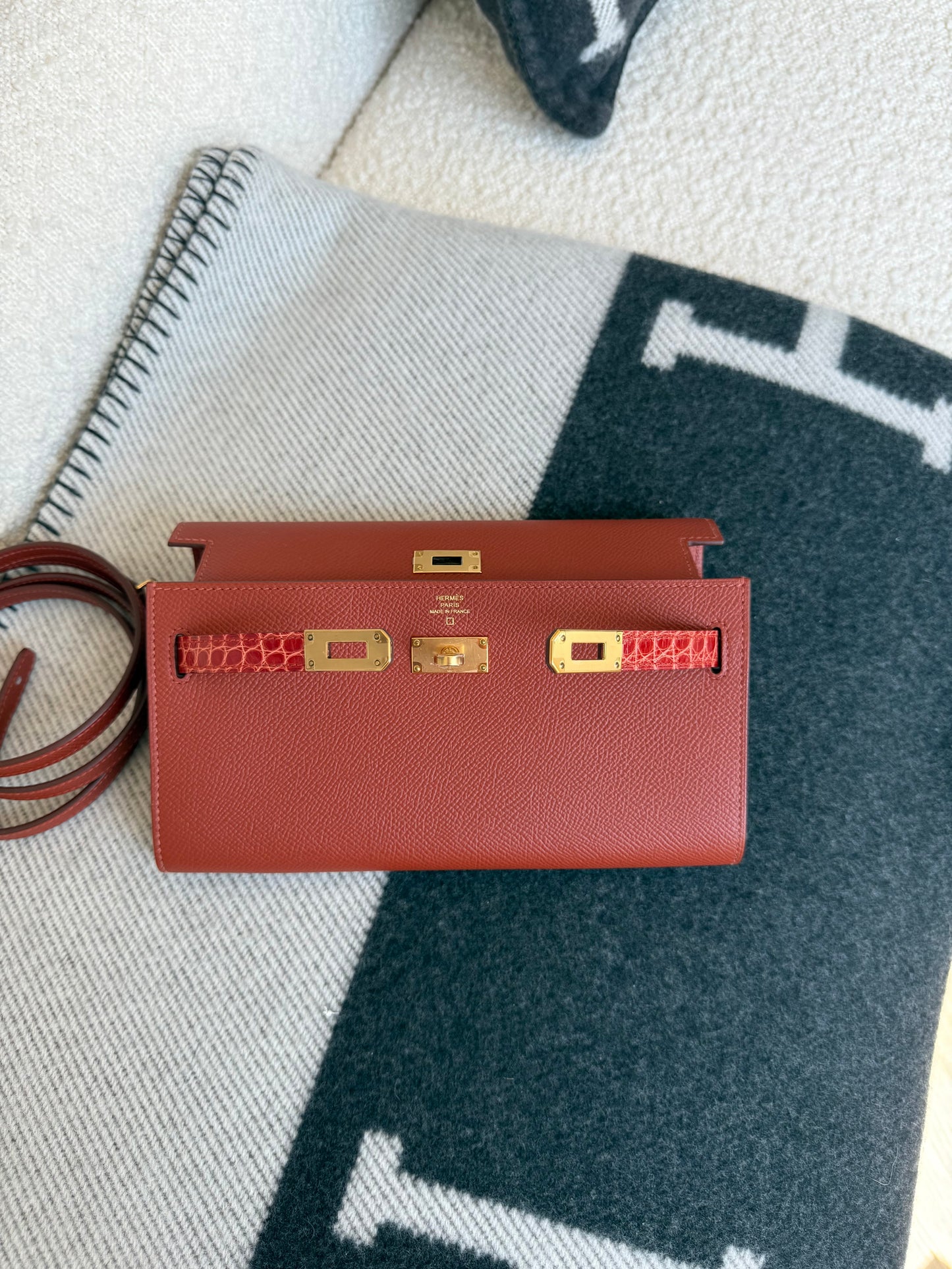 Hermes Kelly To-Go Epsom Alligator Touch Cuivre GHW - Carly Julia Sells Stuff, LLC