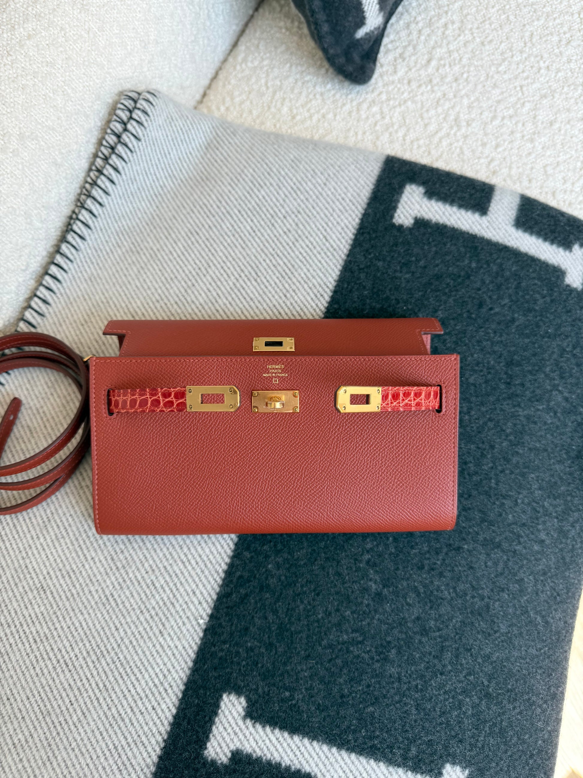 Hermes Kelly To-Go Epsom Alligator Touch Cuivre GHW - Carly Julia Sells Stuff, LLC