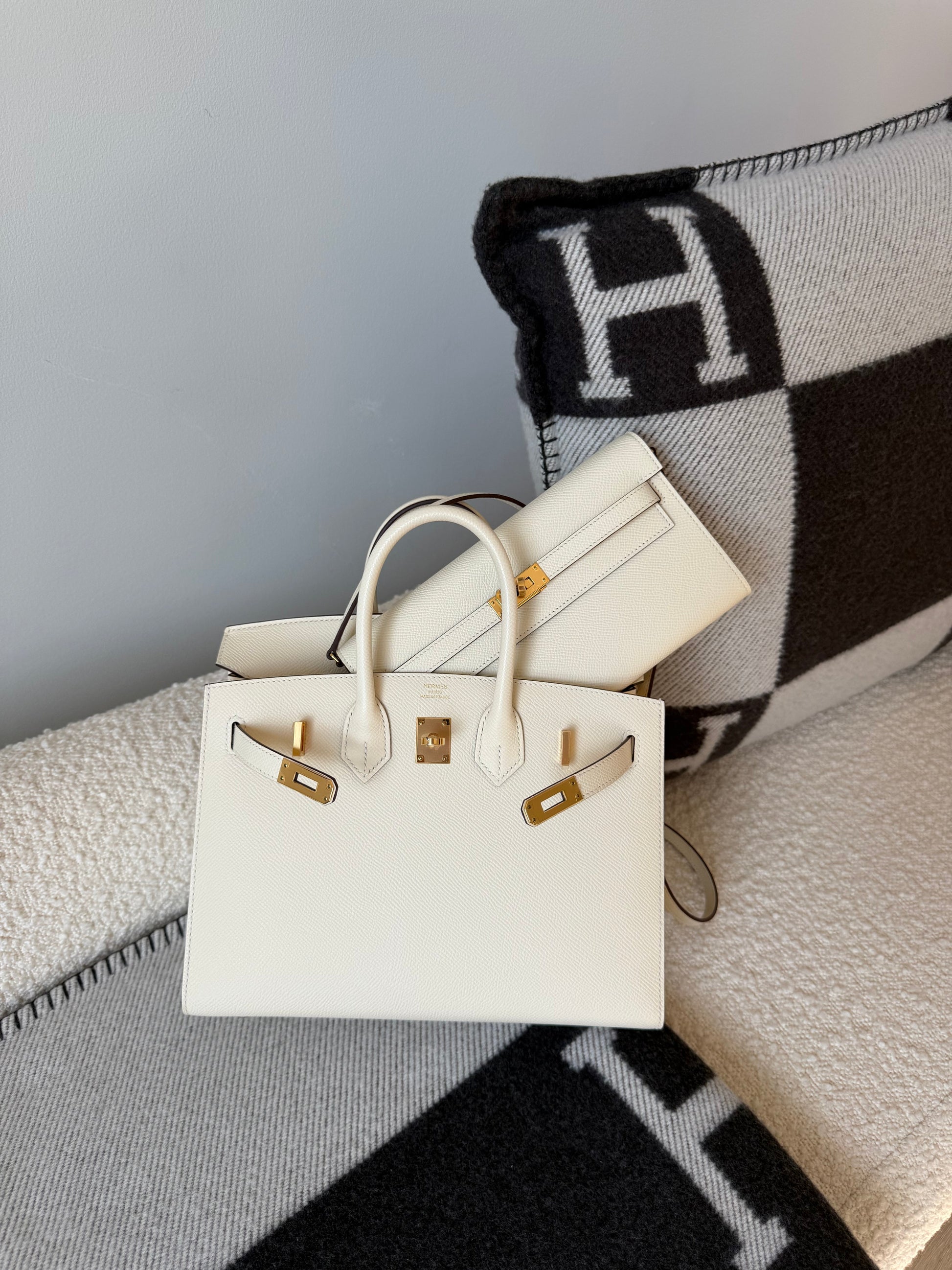 Hermes Kelly To-Go Epsom Nata Verso Sesame GHW - Carly Julia Sells Stuff, LLC