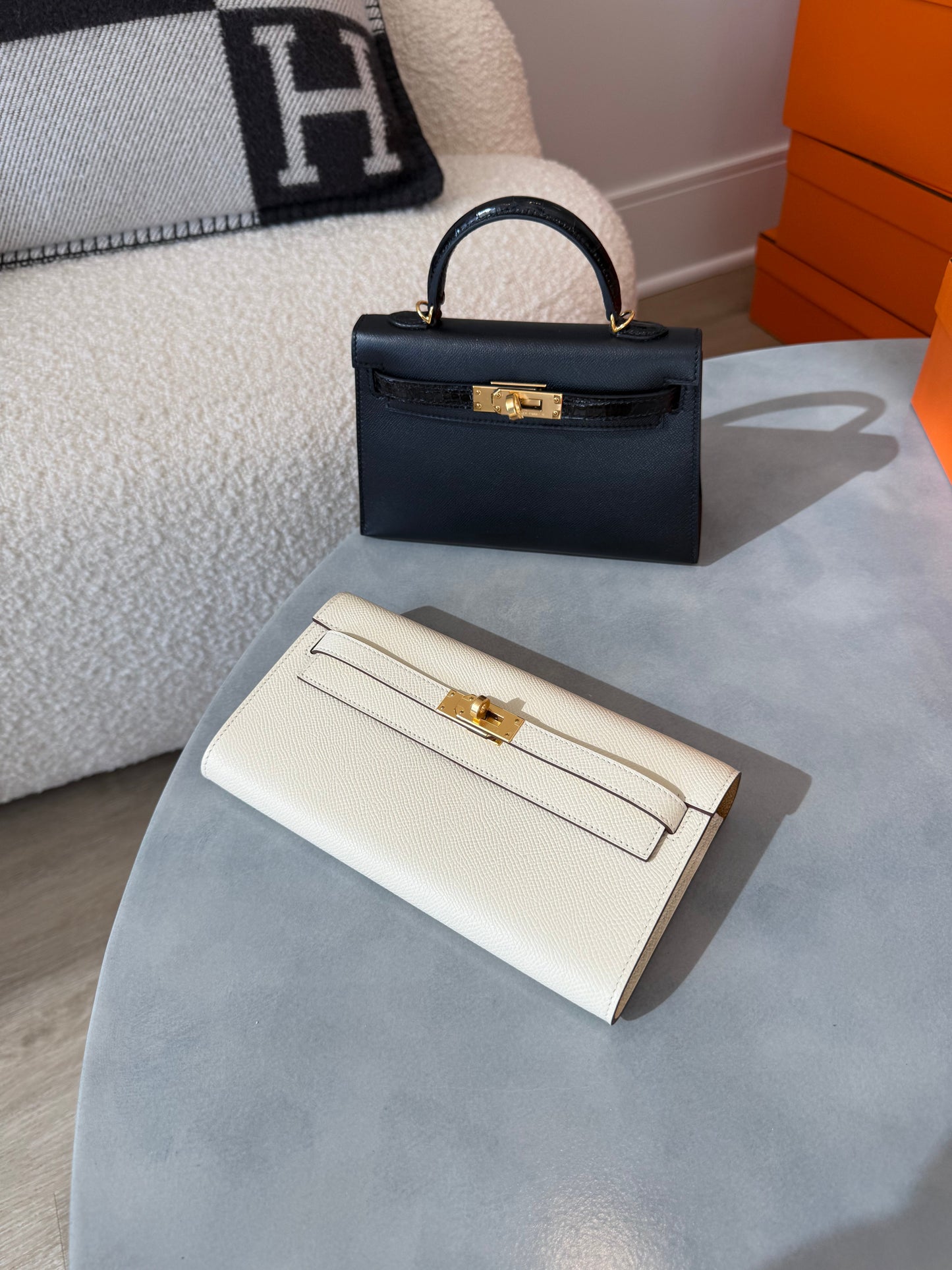 Hermes Kelly To-Go Epsom Nata Verso Sesame GHW - Carly Julia Sells Stuff, LLC