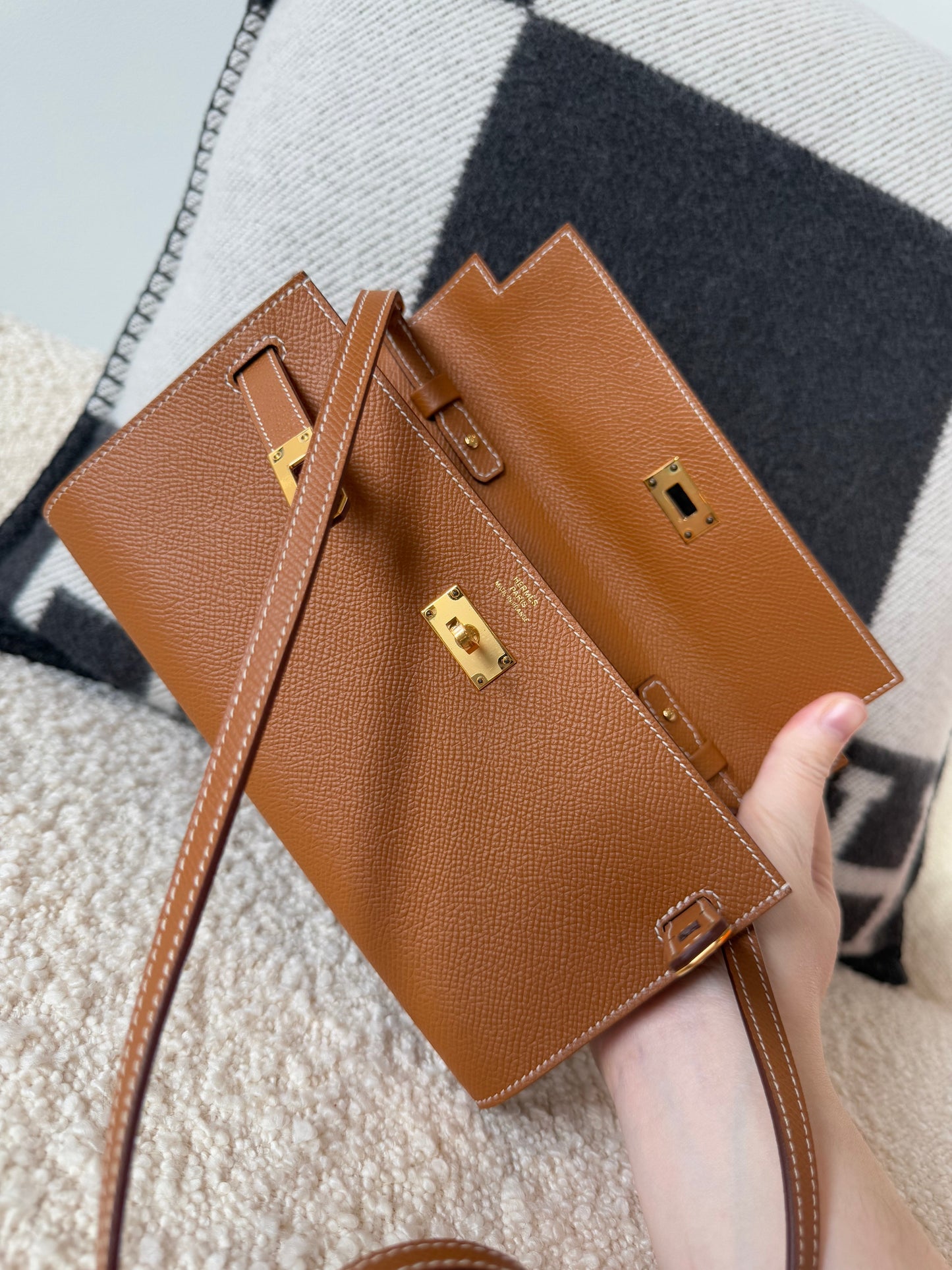 Hermès Kelly Wallet ‘To Go’ Gold Epsom GHW - Carly Julia Sells Stuff, LLC