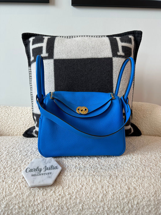 Hermes Lindy 26 Blue Royal GHW - Carly Julia Sells Stuff, LLC