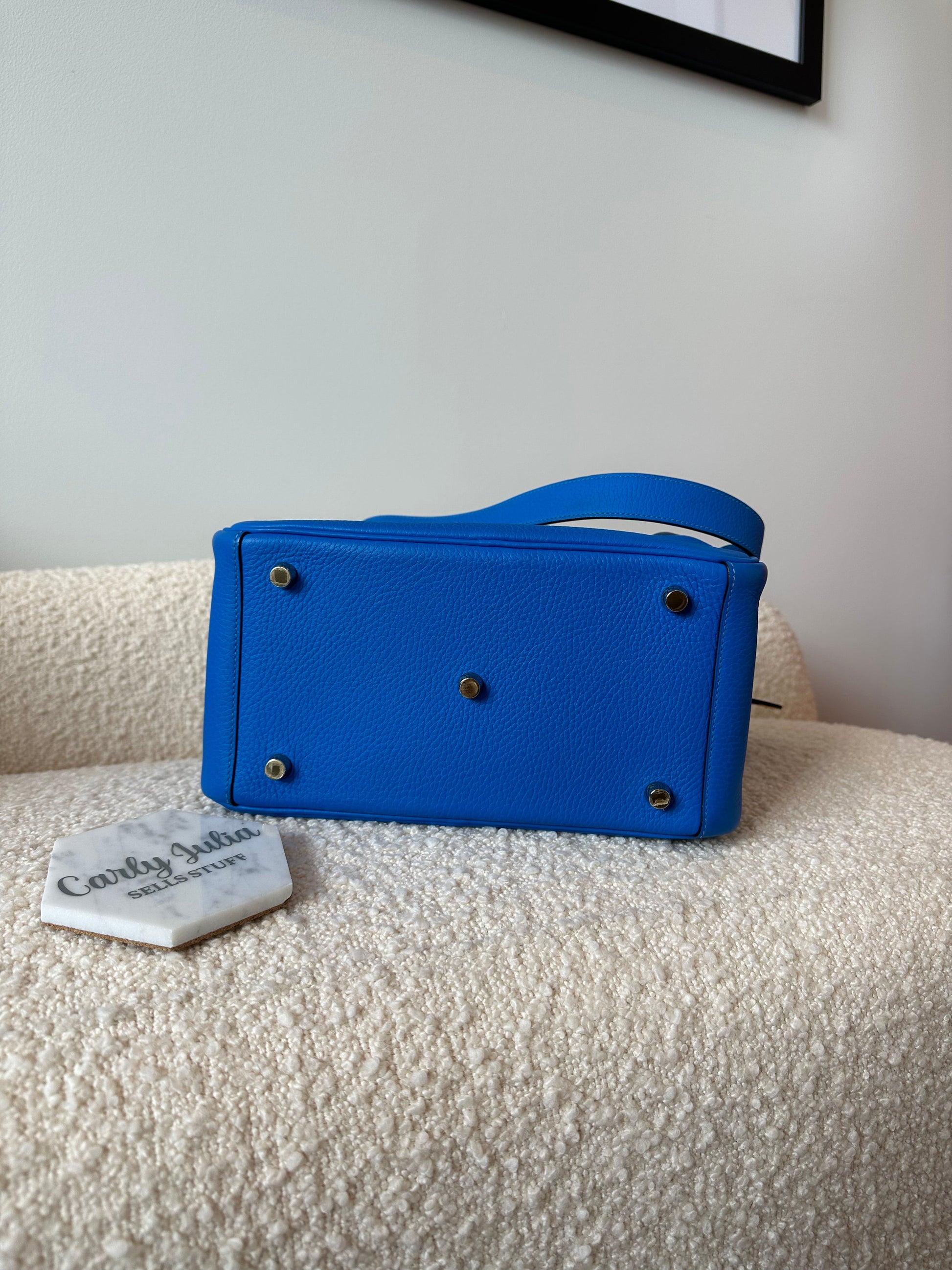 Hermes Lindy 26 Blue Royal GHW - Carly Julia Sells Stuff, LLC