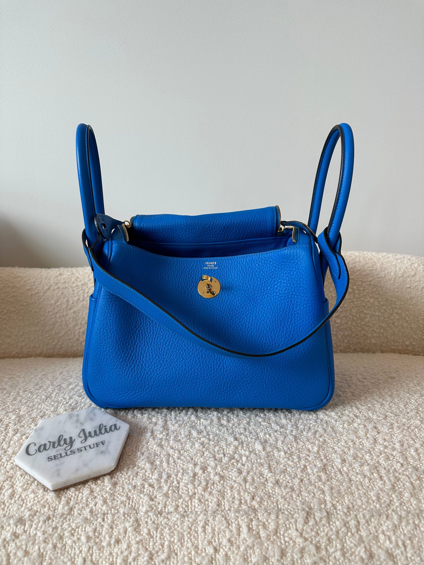 Hermes Lindy 26 Blue Royal GHW - Carly Julia Sells Stuff, LLC