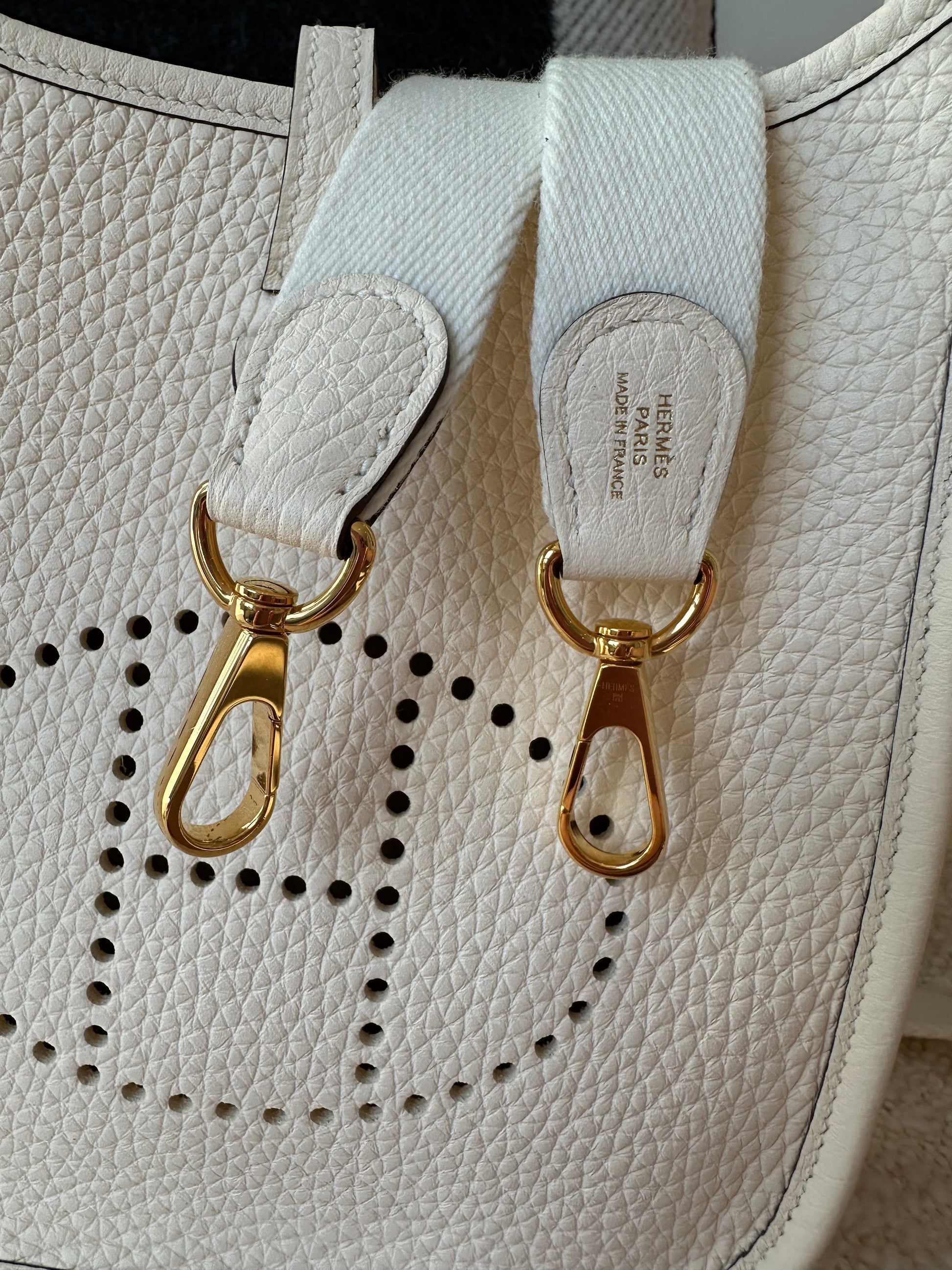 Hermes Mini Evelyne Craie Hermes Evelyne Amazon Bag TPM Craie