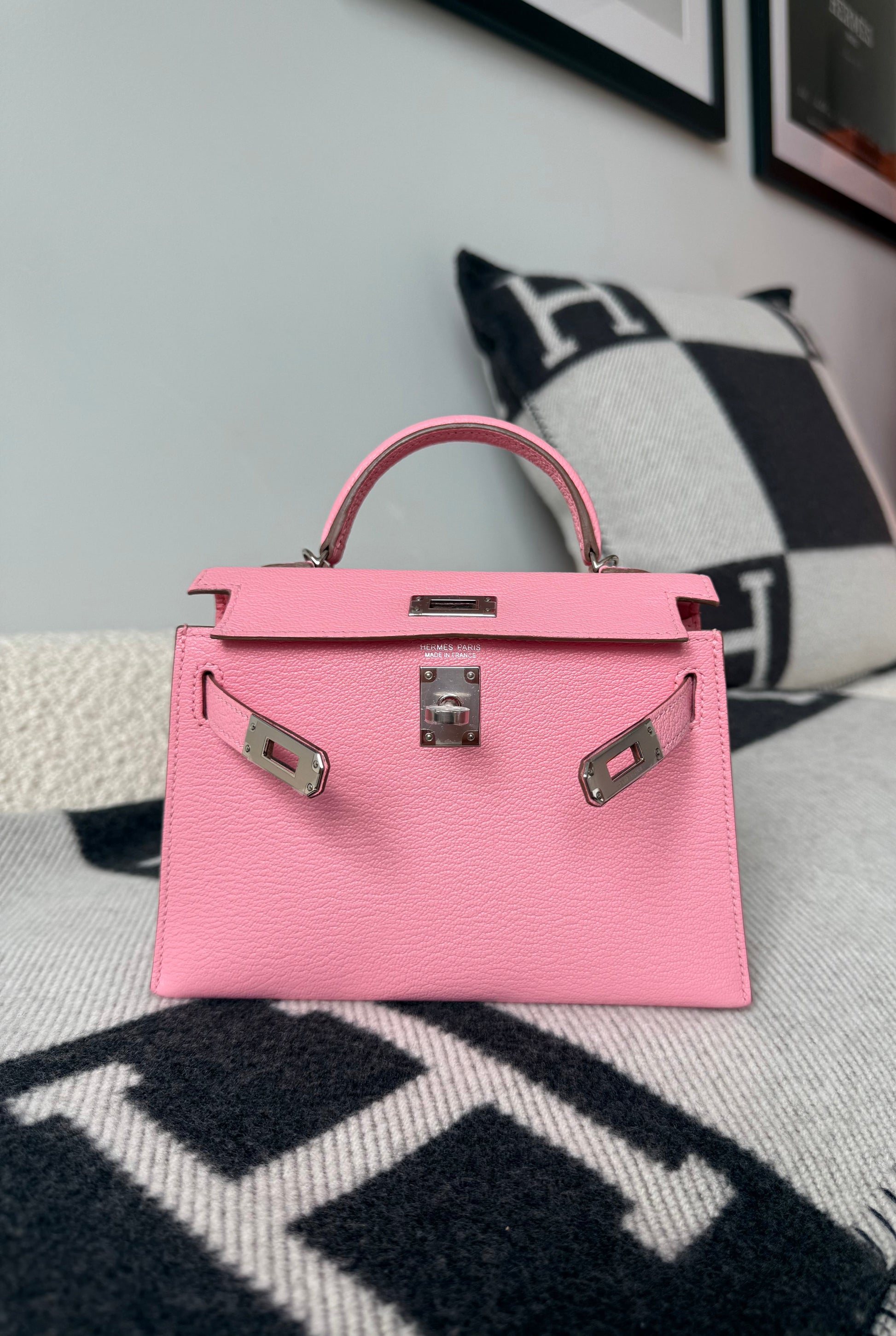 Hermes Mini Kelly Rose Confetti Chèvre PHW - Carly Julia Sells Stuff, LLC