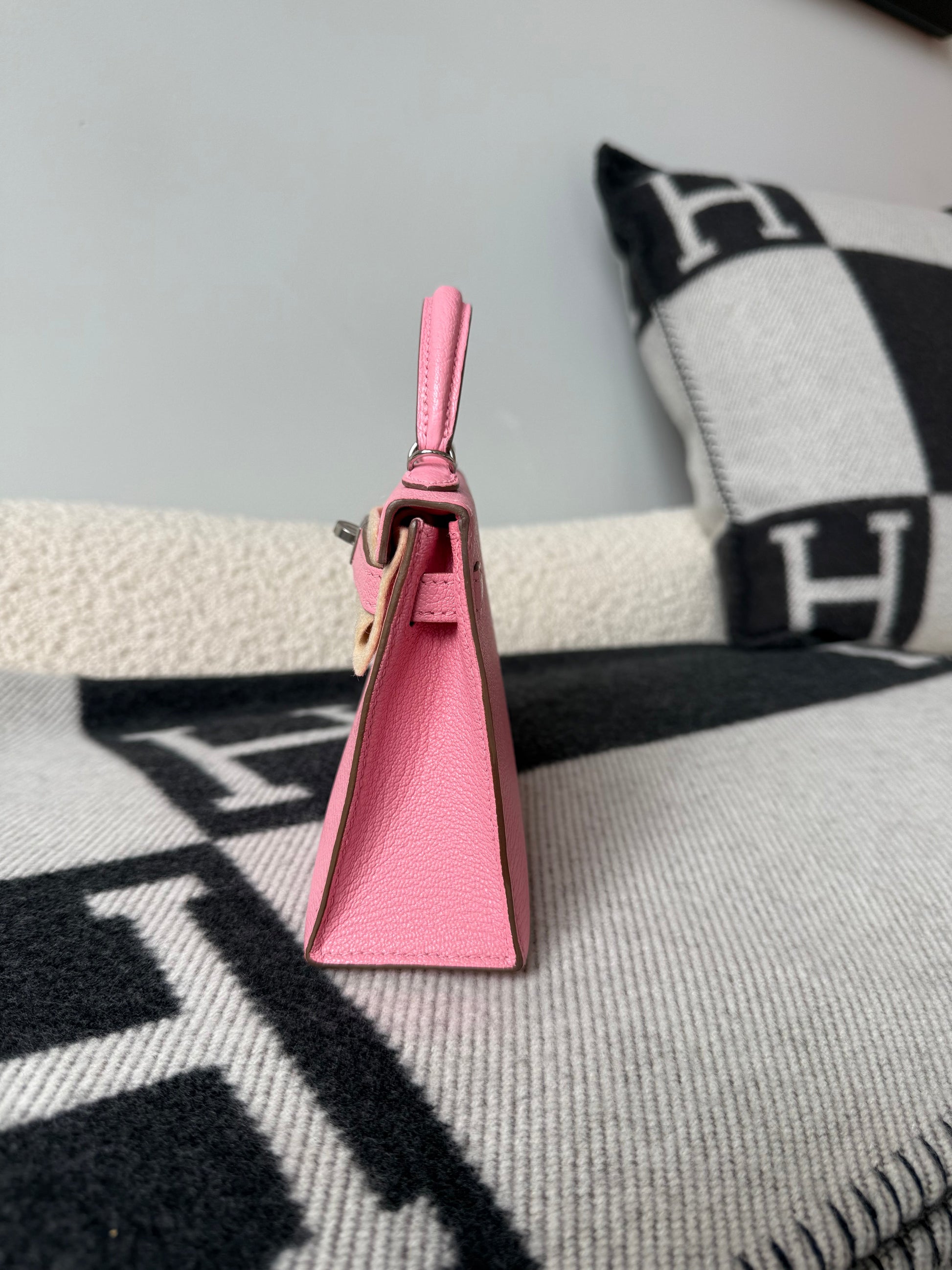 Hermes Mini Kelly Rose Confetti Chèvre PHW - Carly Julia Sells Stuff, LLC