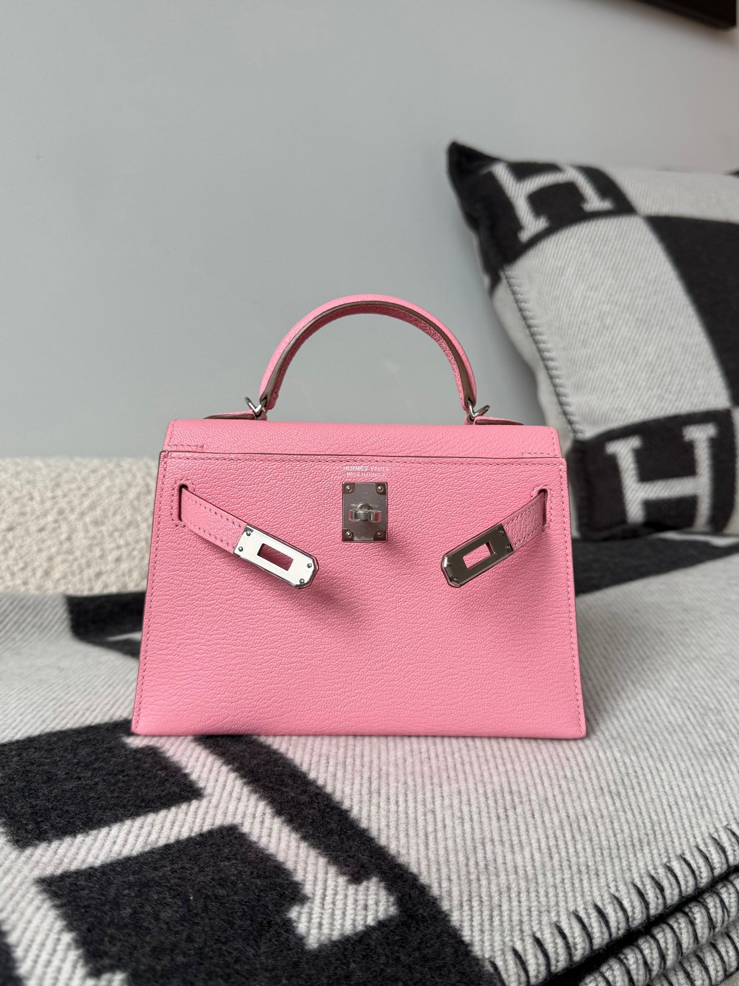 Hermes Mini Kelly Rose Confetti Chèvre PHW - Carly Julia Sells Stuff, LLC