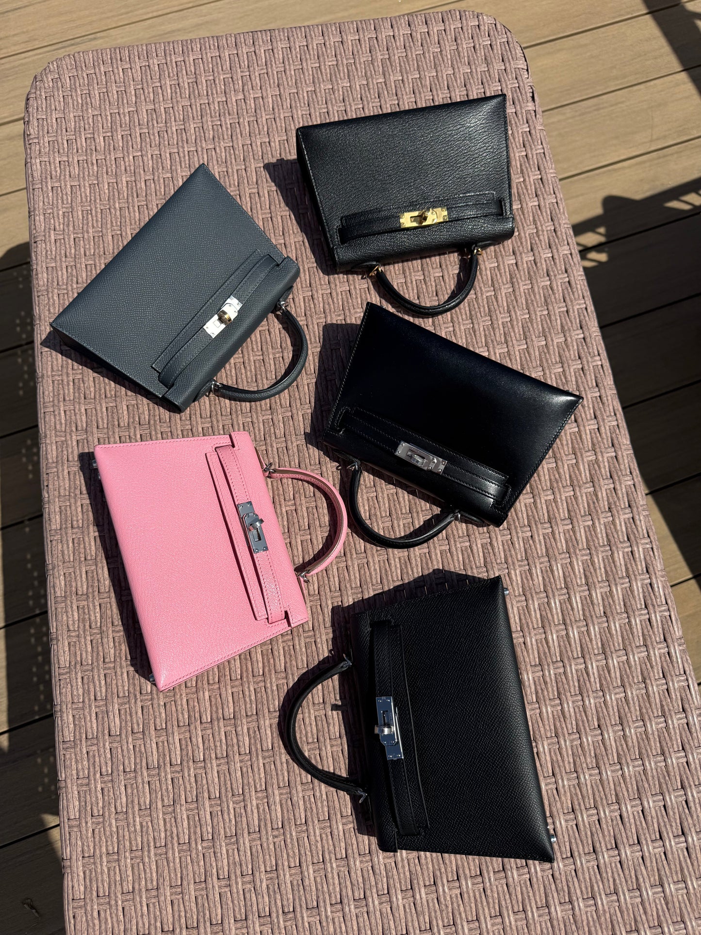 Hermes Mini Kelly Rose Confetti Chèvre PHW - Carly Julia Sells Stuff, LLC