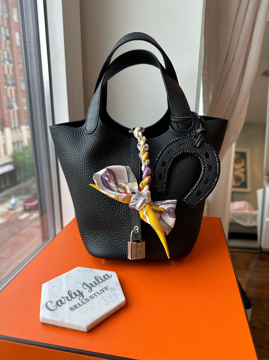 Hermes Picotin 18 Noir PHW - Carly Julia Sells Stuff, LLC