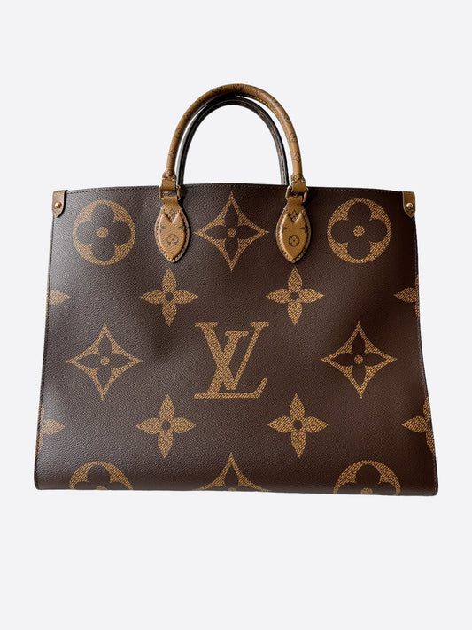 Louis Vuitton Brown Reverse Monogram On The Go Tote GM - Carly Julia Sells Stuff, LLC