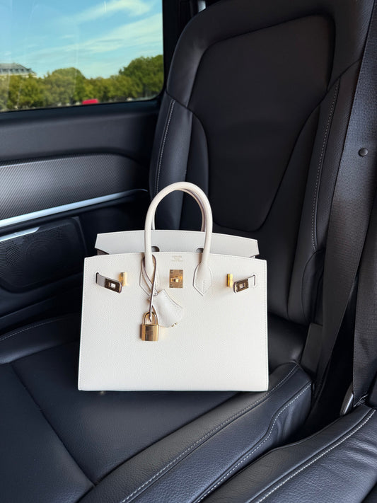 RESERVED: Final Payment Hermes Birkin 25 Nata Epsom Sellier GHW - Carly Julia Sells Stuff, LLC