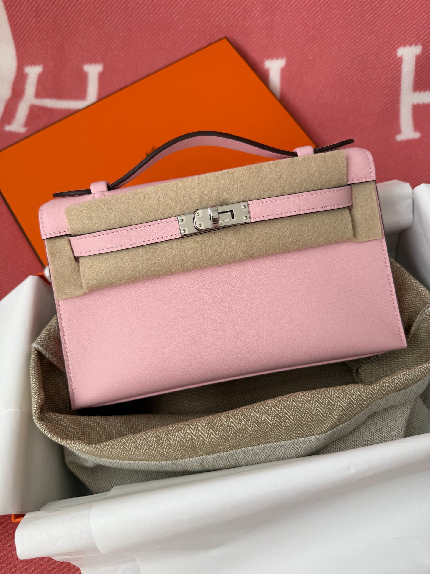 RESERVED: Hermes 2025 Rose Sakura Kelly Pochette PHW - Carly Julia Sells Stuff, LLC