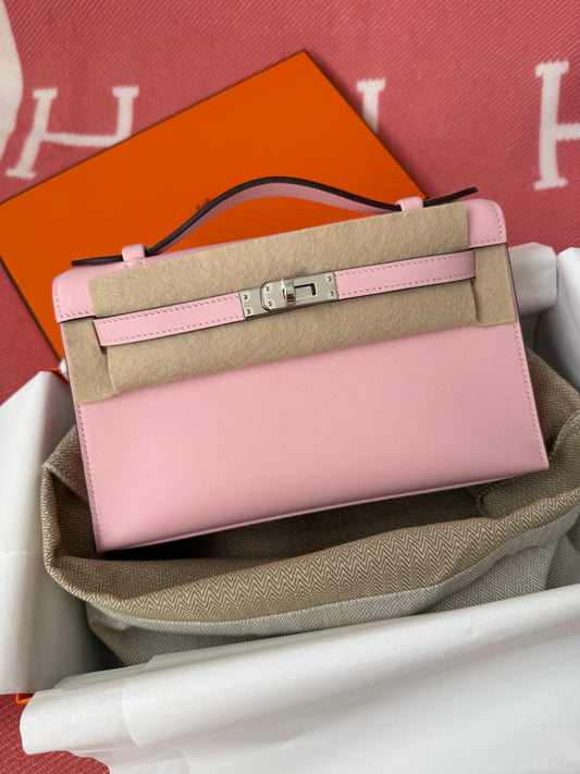 RESERVED: Hermes 2025 Rose Sakura Kelly Pochette PHW - Carly Julia Sells Stuff, LLC