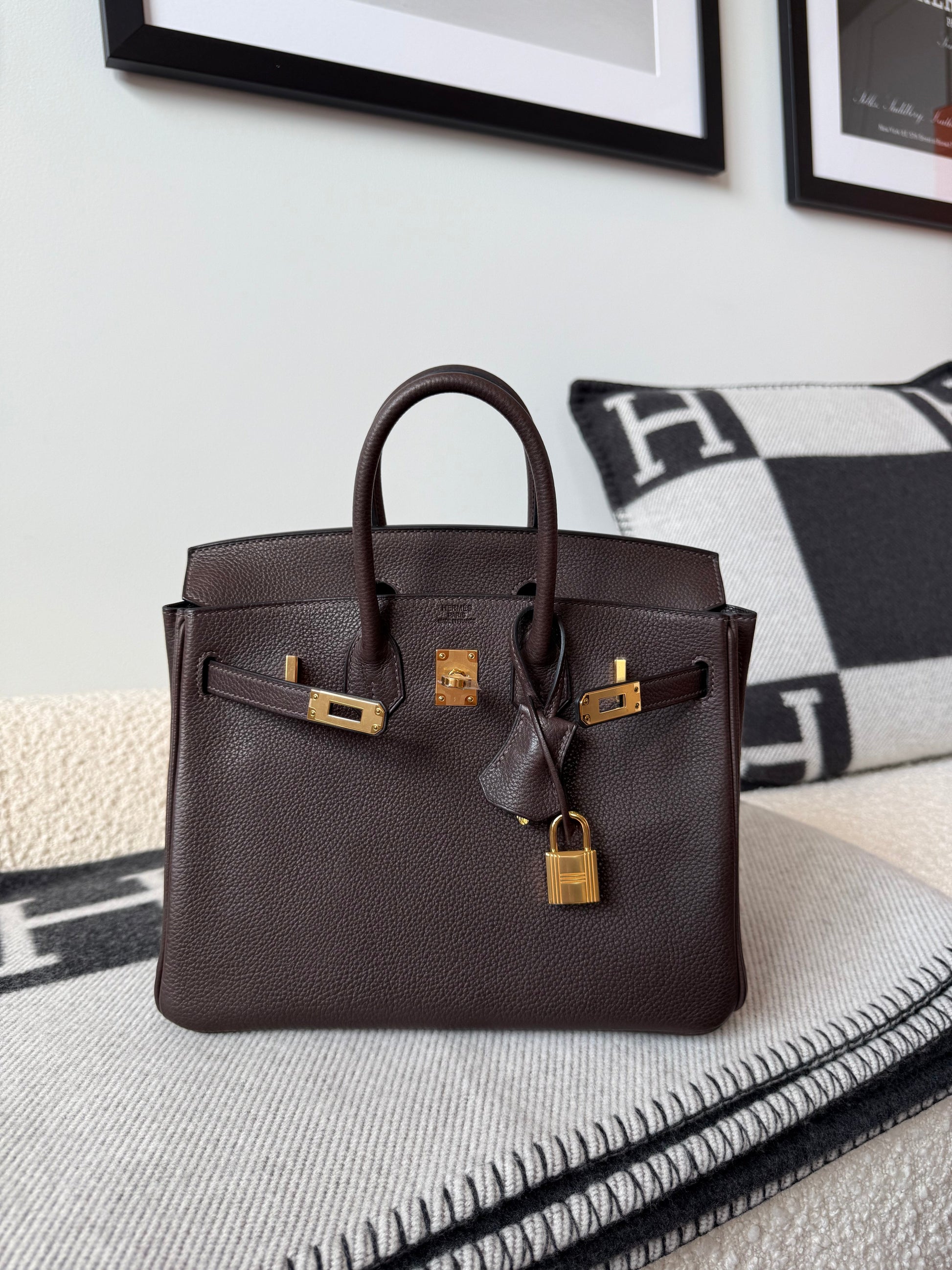 RESERVED: Hermes Birkin 25 Barenia Faubourg Ebene GHW - Carly Julia Sells Stuff, LLC