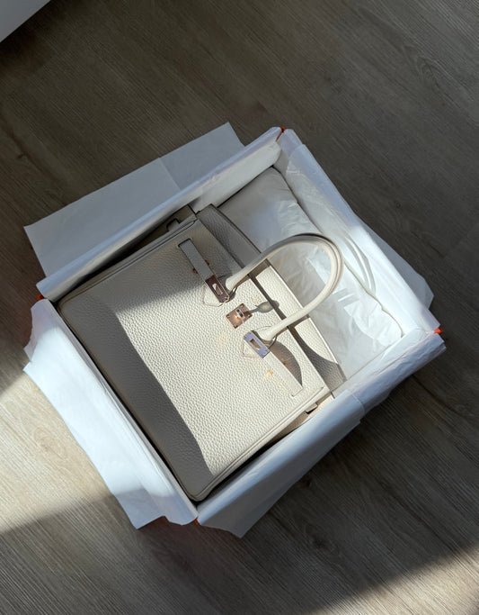Reserved: Hermes Birkin 25 Craie Togo Retourne RGHW - Carly Julia Sells Stuff, LLC