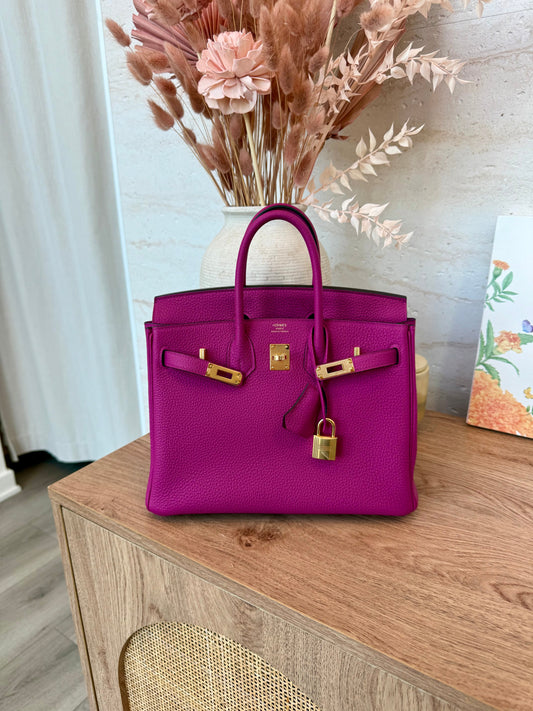 RESERVED: Hermes Birkin 25 Togo Retourne Rose Pourpre GHW - Carly Julia Sells Stuff, LLC