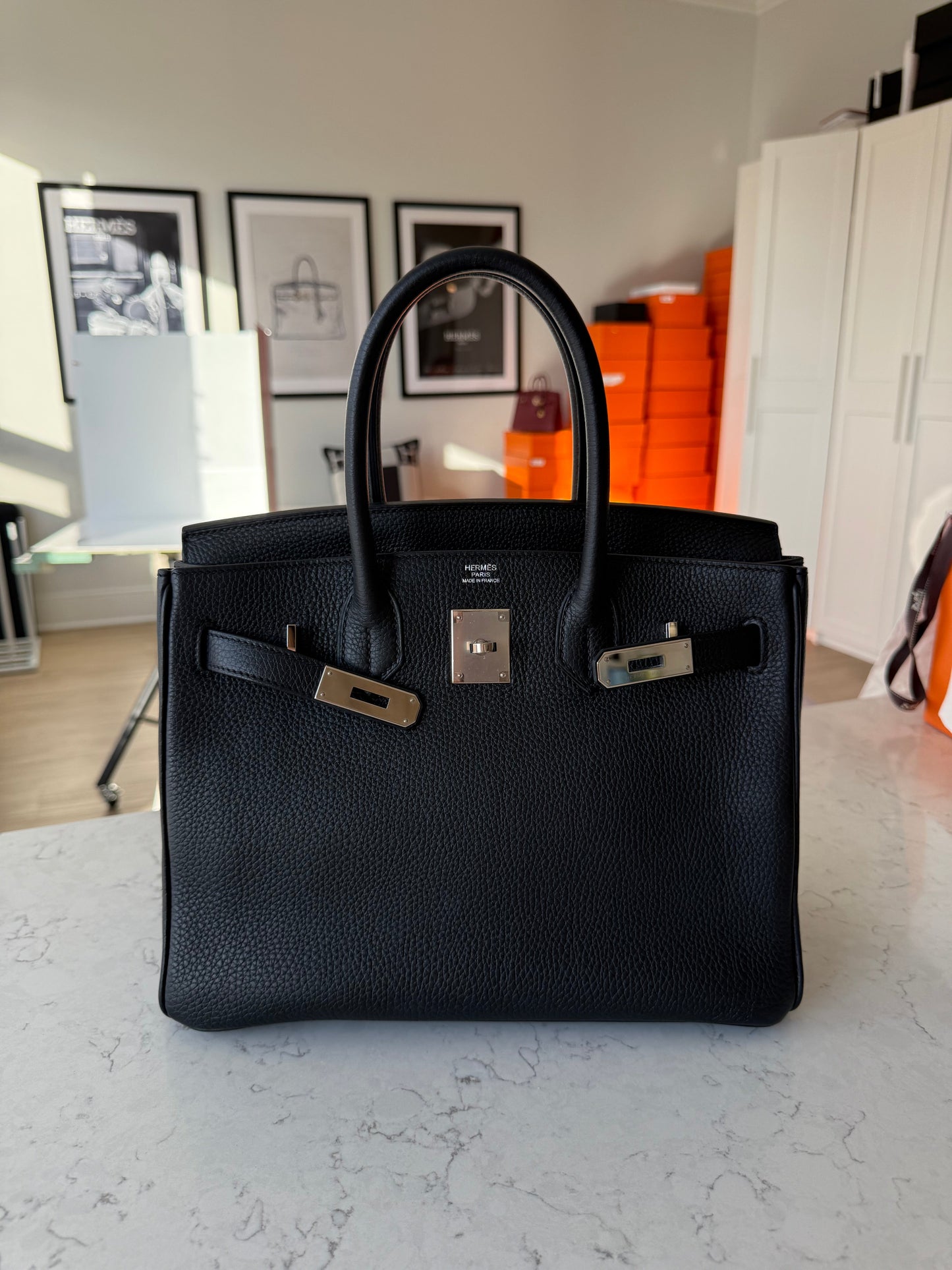 RESERVED Hermes Birkin 30 Noir PHW - Carly Julia Sells Stuff, LLC
