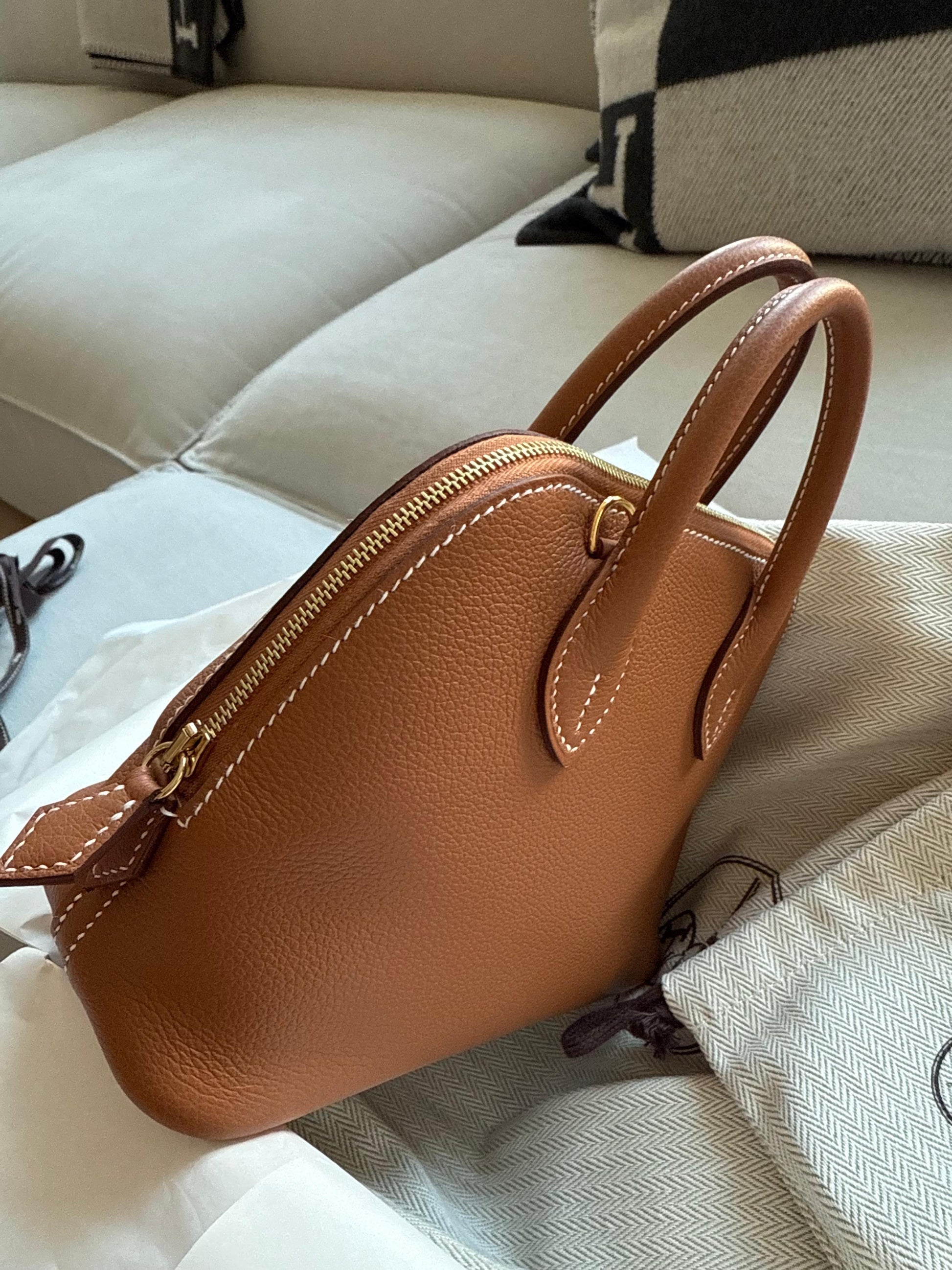 RESERVED: Hermes Evercolor Mini 1923 Bolide Gold GHW - Carly Julia Sells Stuff, LLC