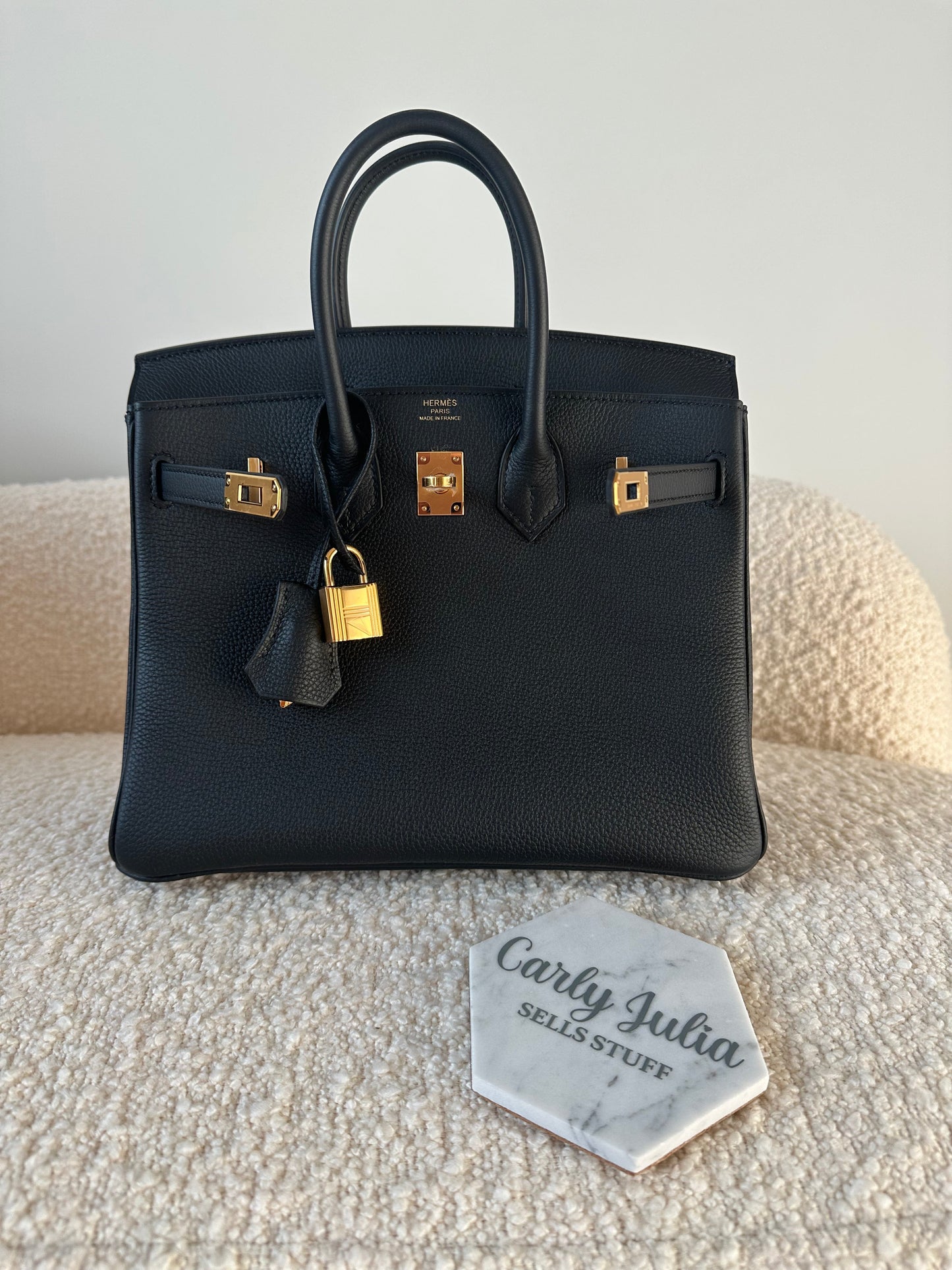 RESERVED. Hermes Togo Birkin 25 Noir GHW - Carly Julia Sells Stuff, LLC