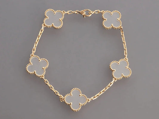 Van Cleef & Arpels 2026 5 Motif Rock Crystal Bracelet - Carly Julia Sells Stuff, LLC