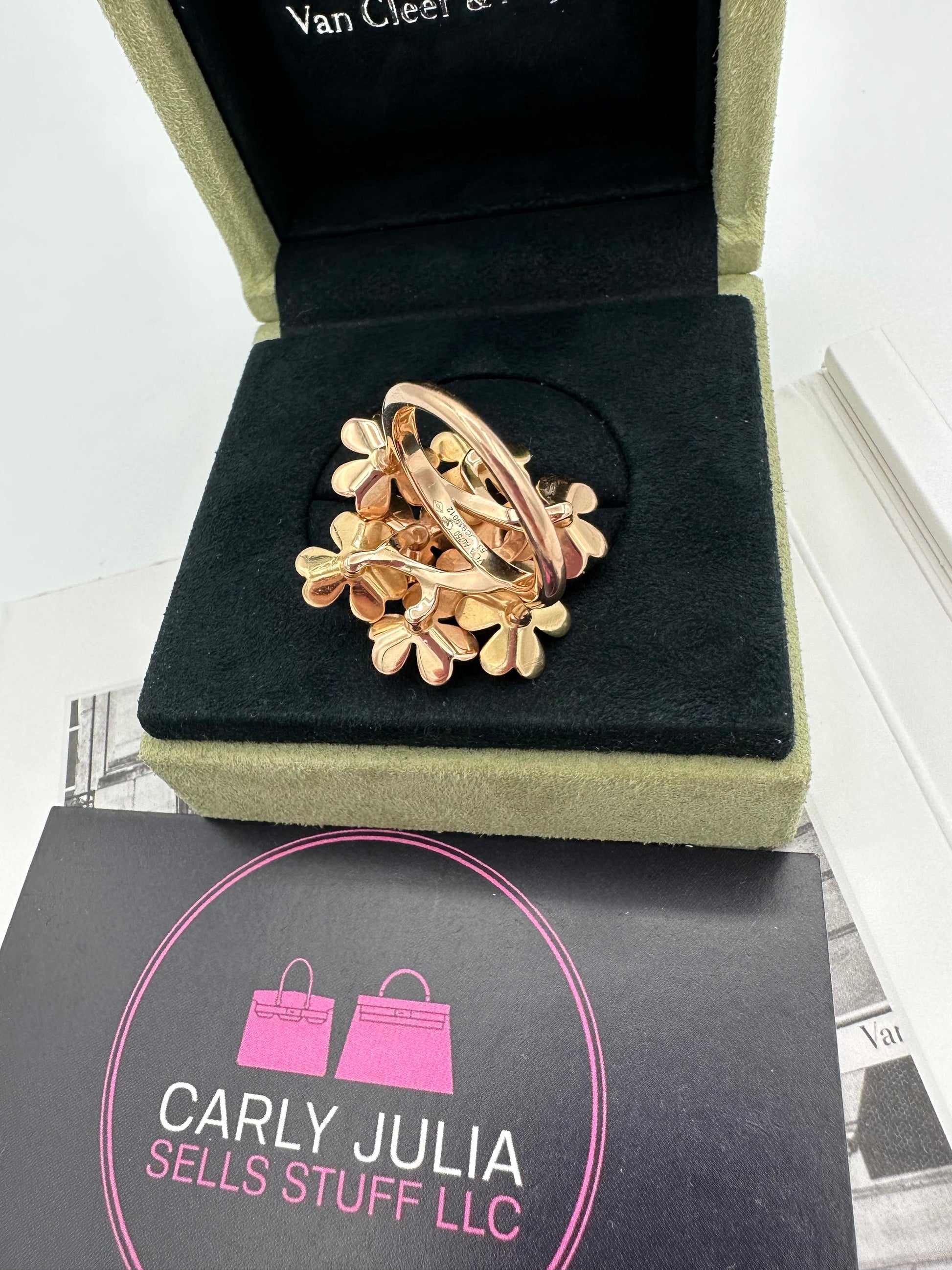 Van Cleef & Arpels 8 Flower Frivole Ring - Carly Julia Sells Stuff, LLC