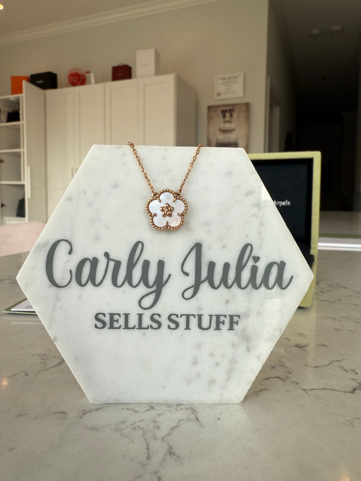 Van Cleef & Arpels Lucky Spring Pendant Plum Blossom - Carly Julia Sells Stuff, LLC