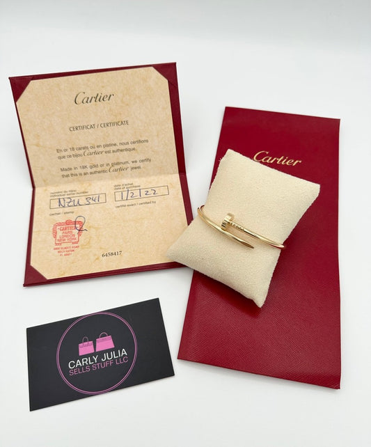Cartier YG Juste Un Clou Size 17 - Carly Julia Sells Stuff, LLC