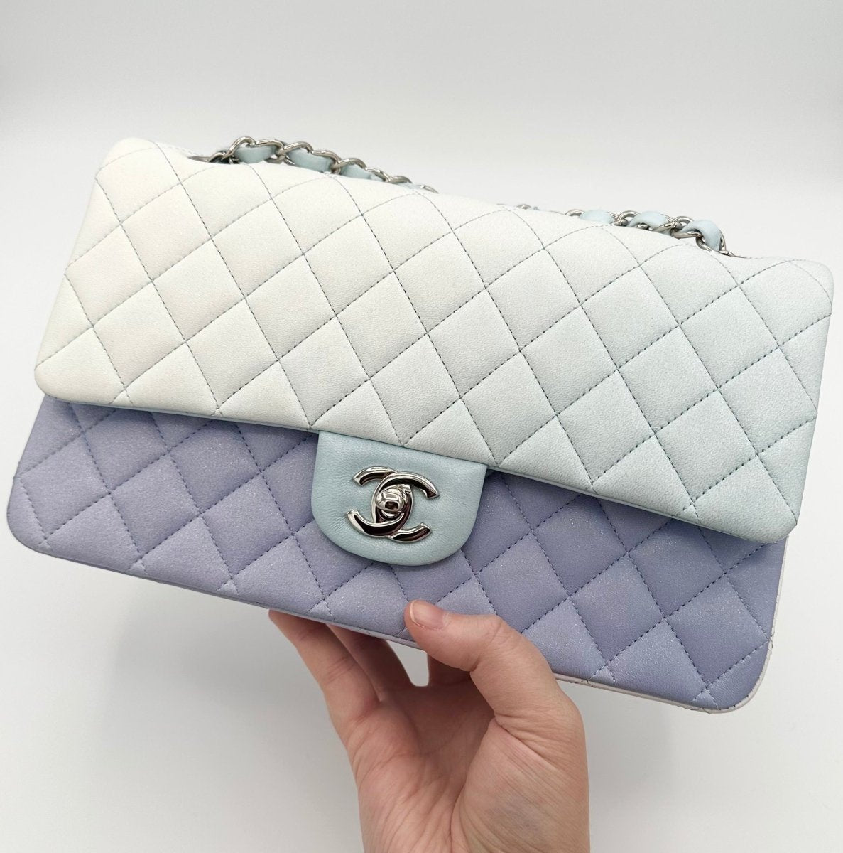 Chanel 2021 Glitter Ombré Medium Double Flap - Carly Julia Sells Stuff, LLC