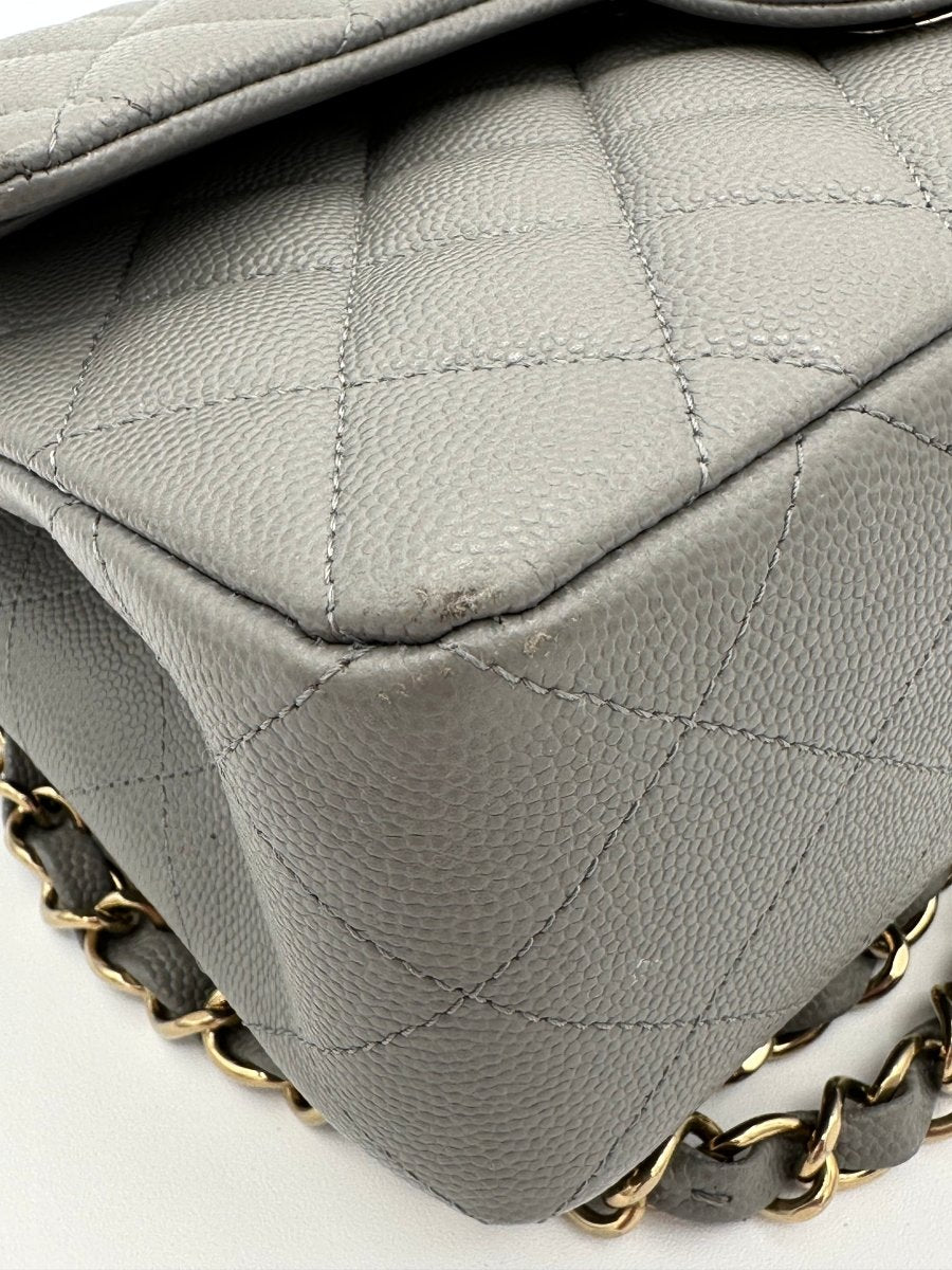 Chanel 2022 Small Caviar Grey Double Flap LGHW - Carly Julia Sells Stuff, LLC